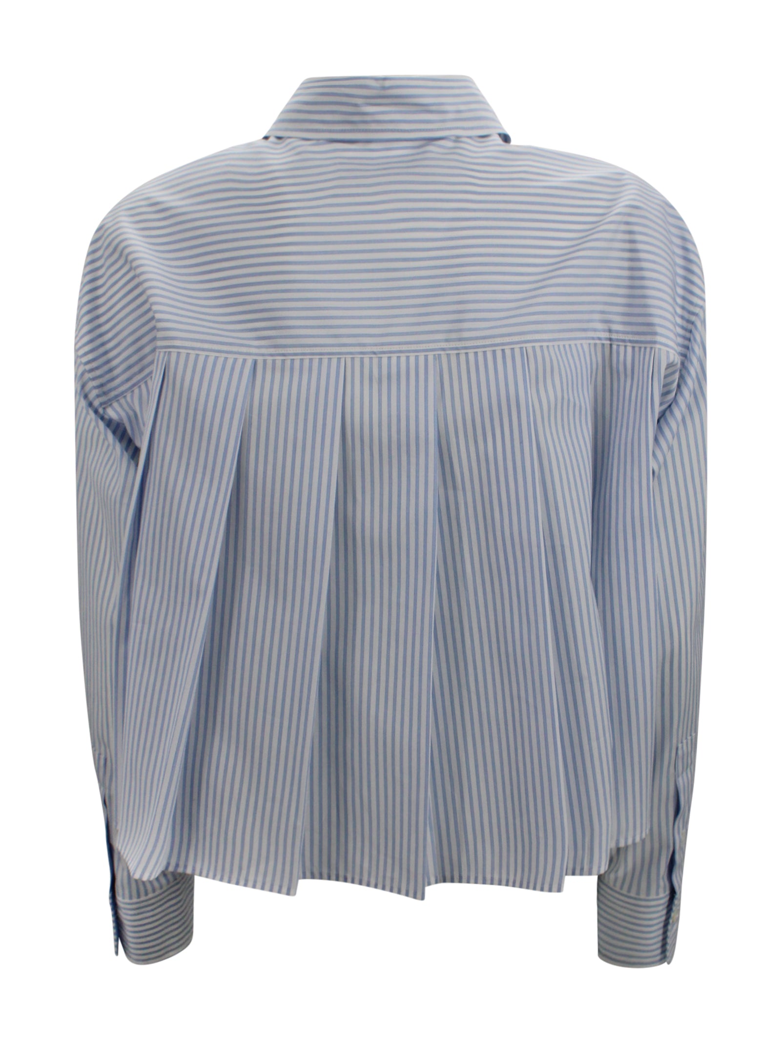 Camicia oversize cropped con retro plissettato Max Mara Weekend 2615111091600 034 