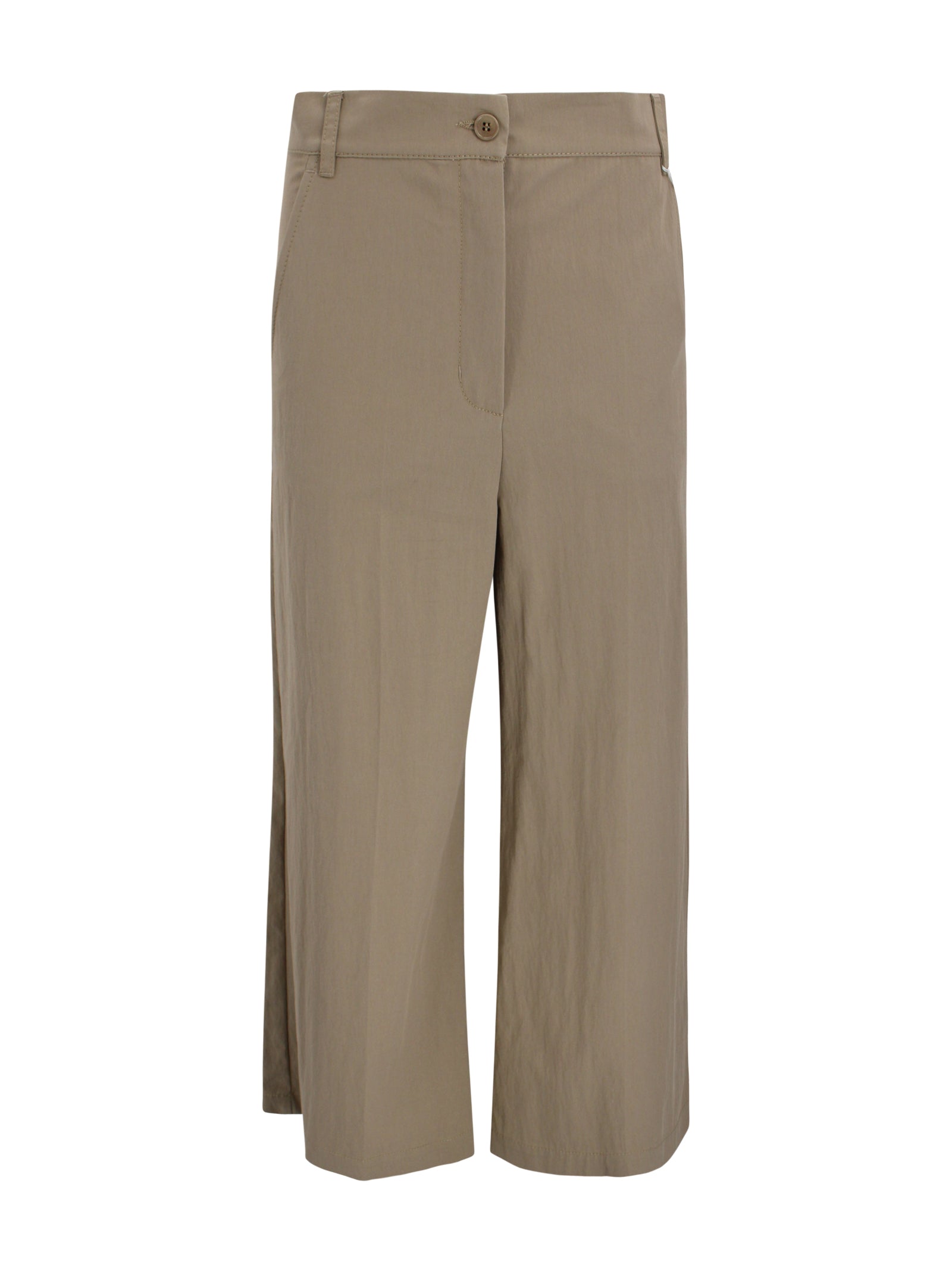 Pantalone wide leg con taglio cropped alla caviglia e piega stirata. Max Mara Weekend 2615131111600 002 