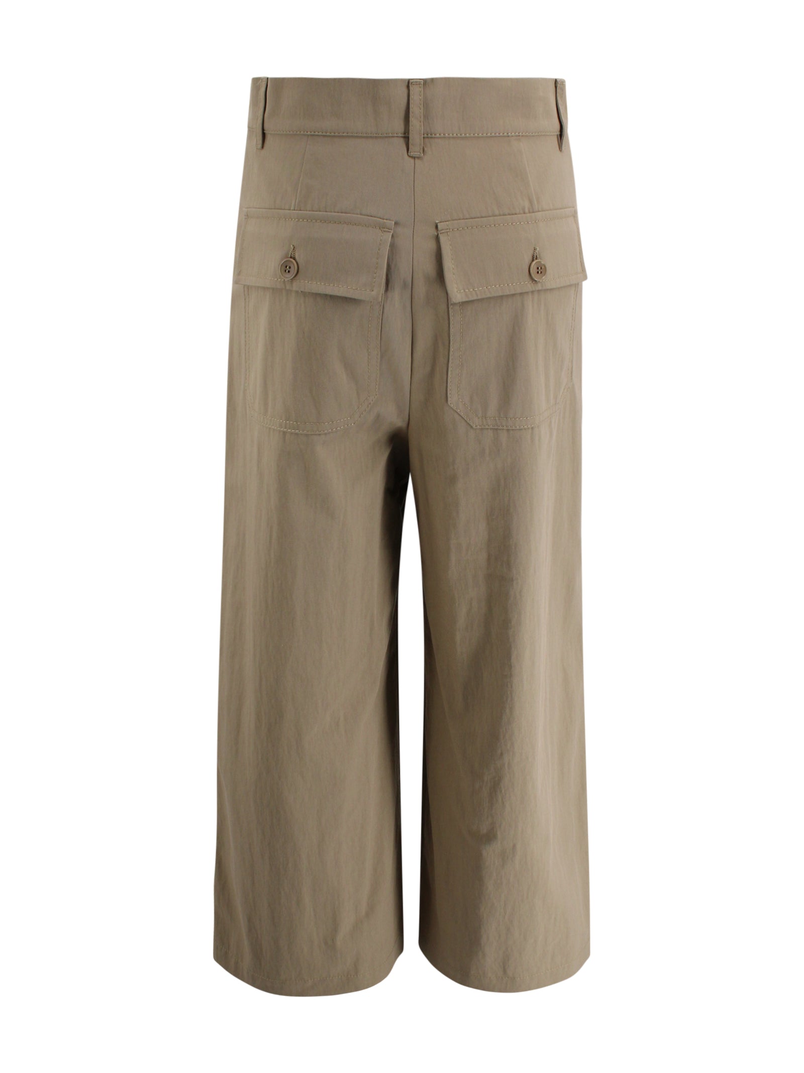 Pantalone wide leg con taglio cropped alla caviglia e piega stirata. Max Mara Weekend 2615131111600 002 