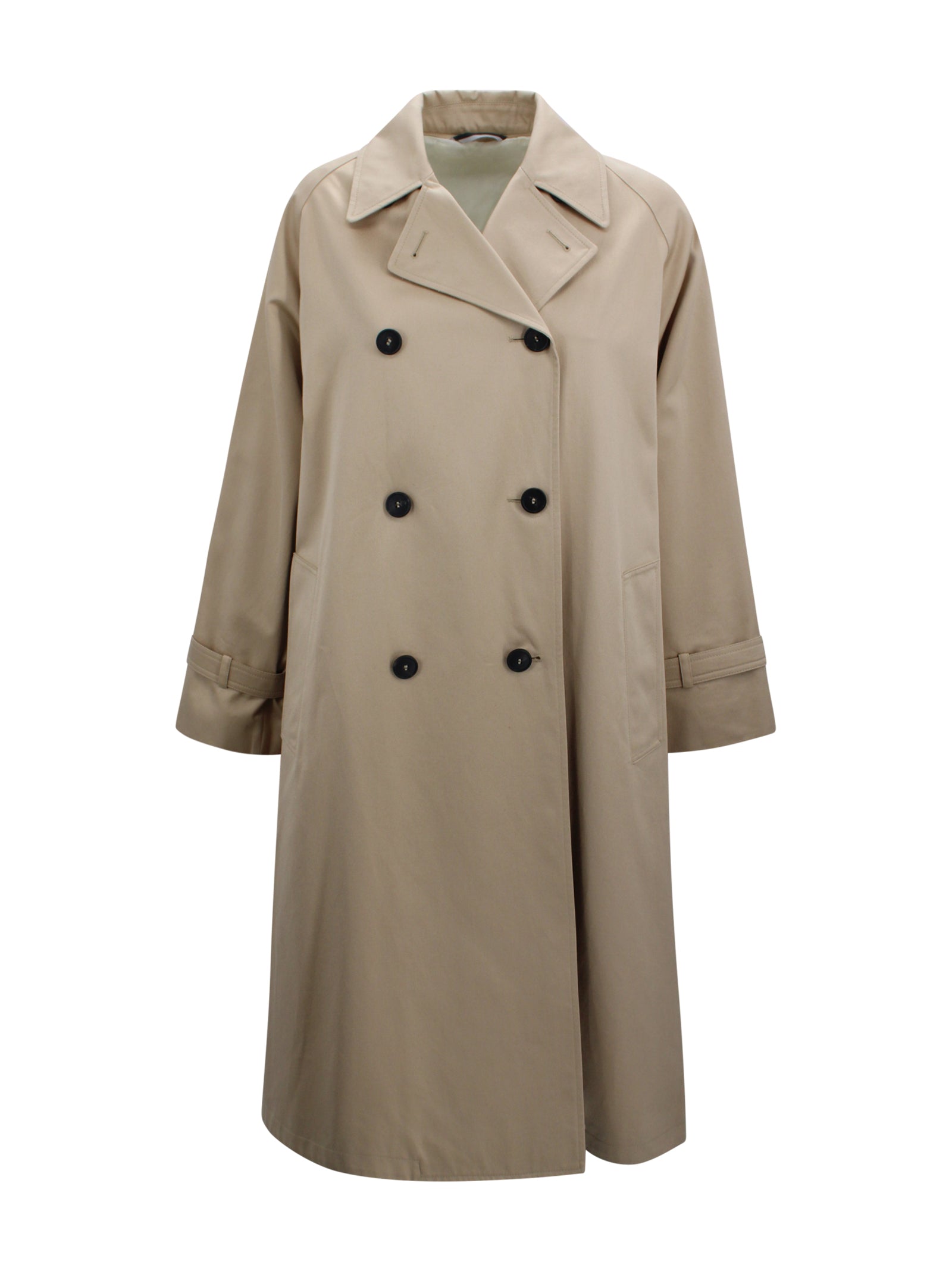 Cappotto doppiopetto in cotone con stampa sul retro Max Mara Weekend 2615021016600 001 