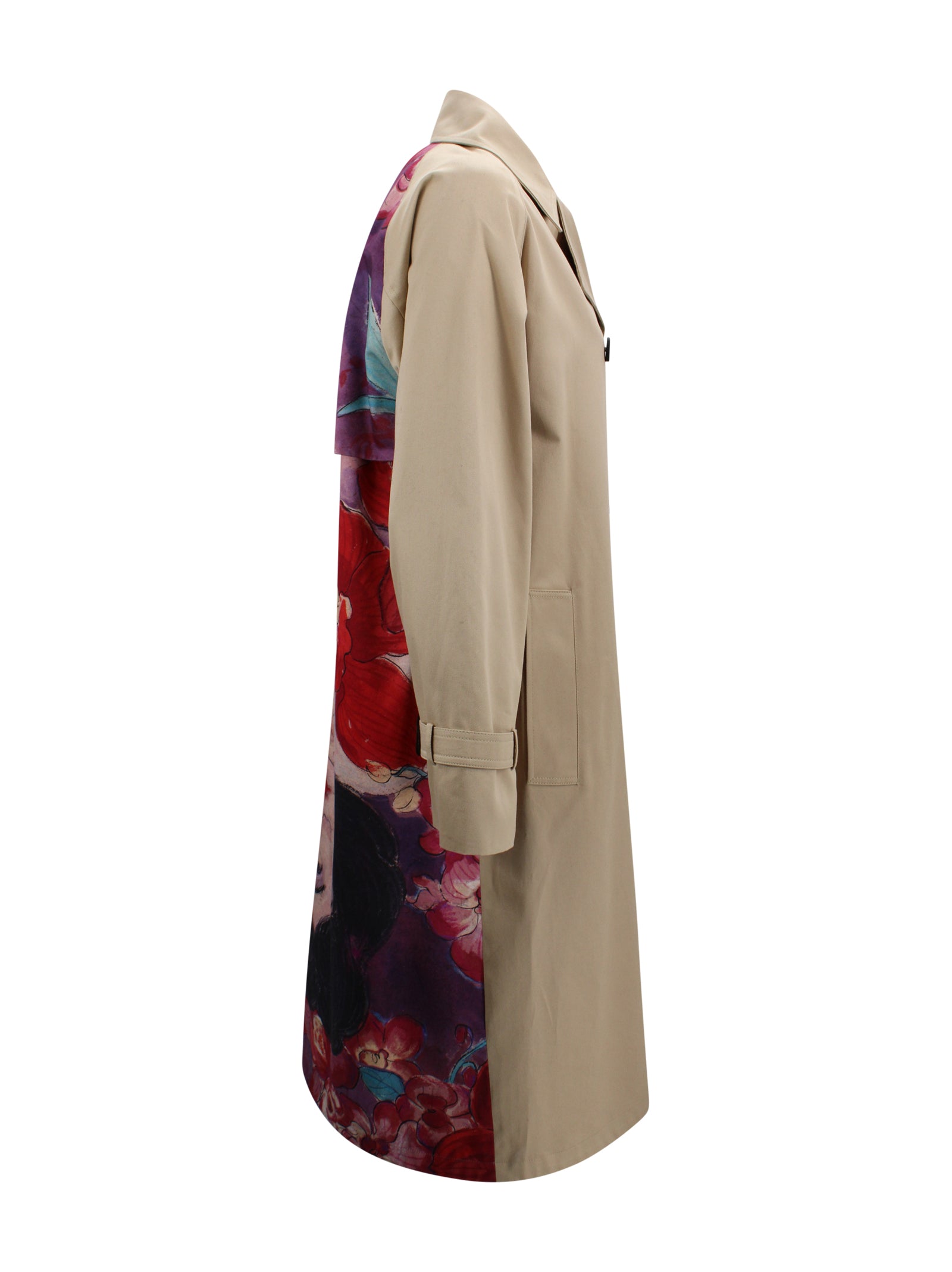 Cappotto doppiopetto in cotone con stampa sul retro Max Mara Weekend 2615021016600 001 
