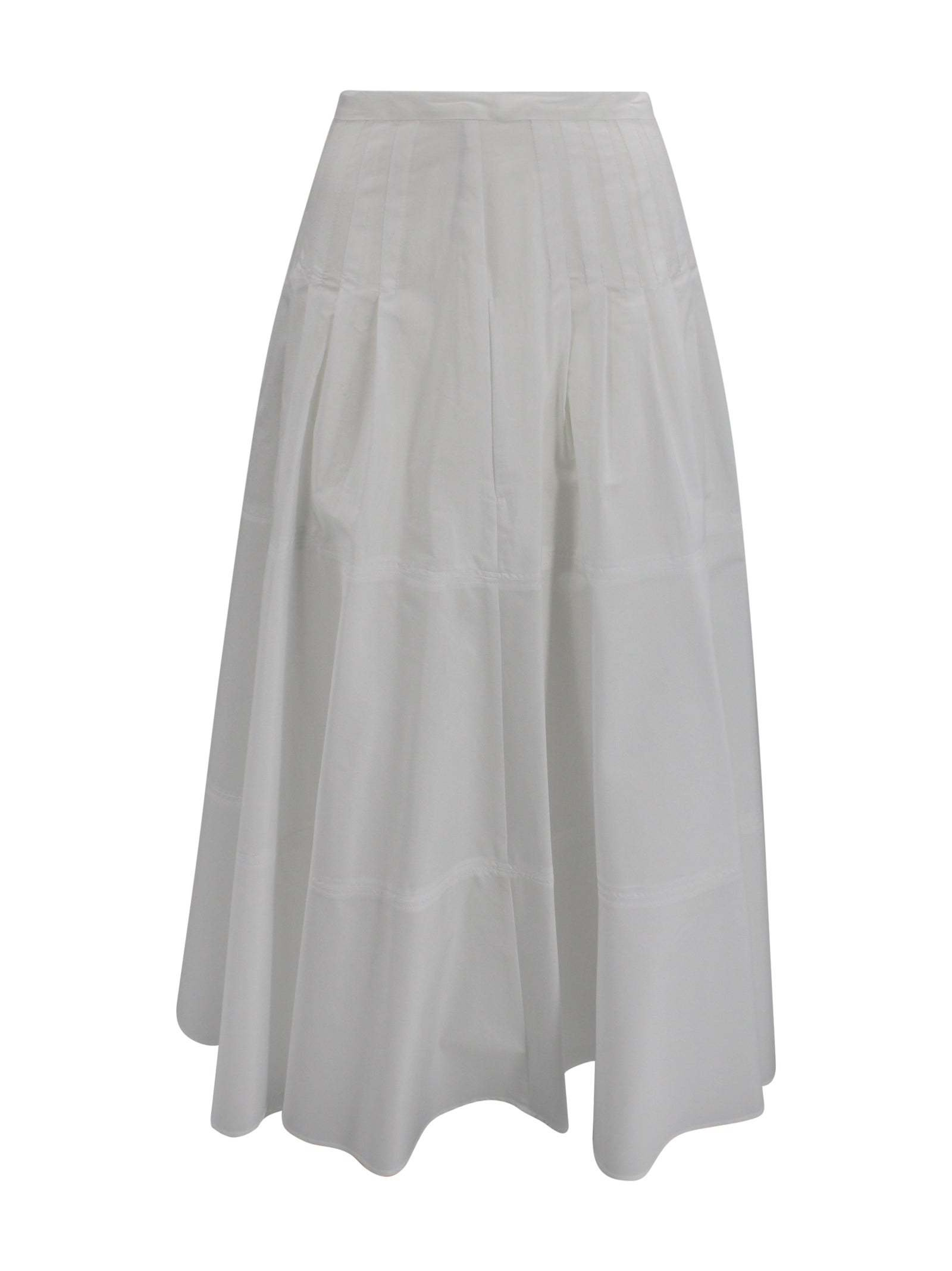 Gonna lunga in popeline di cotone Max Mara Studio 2616101052600 001 