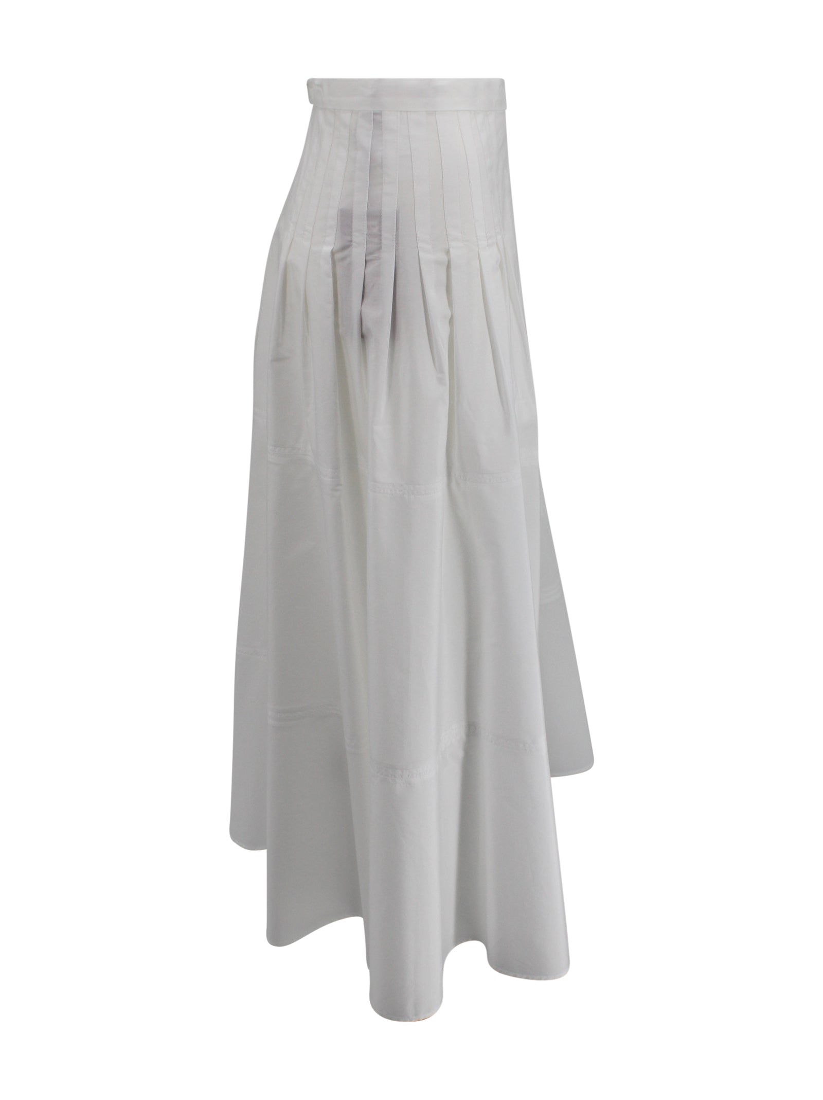 Gonna lunga in popeline di cotone Max Mara Studio 2616101052600 001 