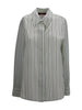 Camicia in pura seta con motivo stampato all over