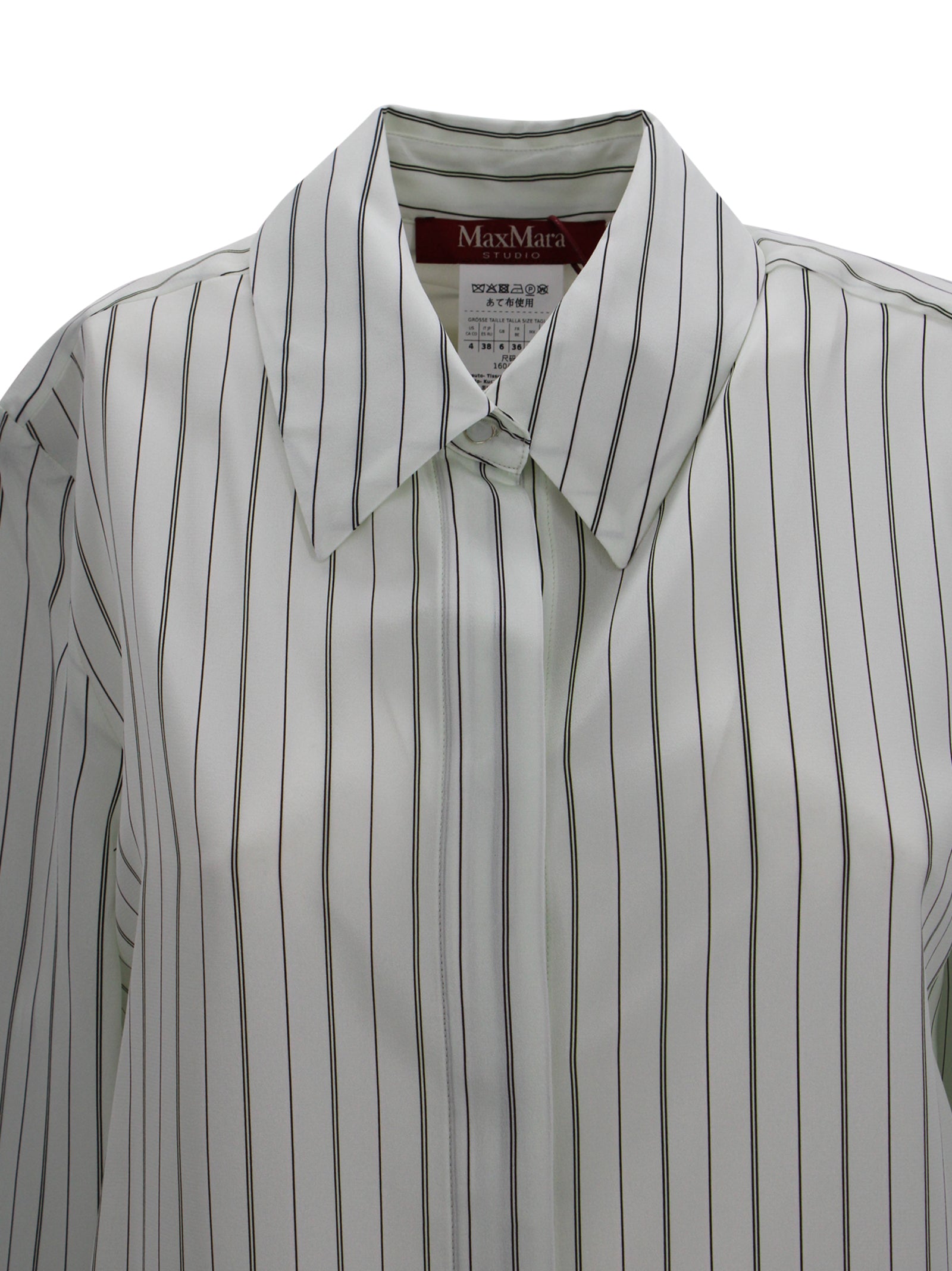 Camicia in pura seta con motivo stampato all over Max Mara Studio 2616111011600 002 