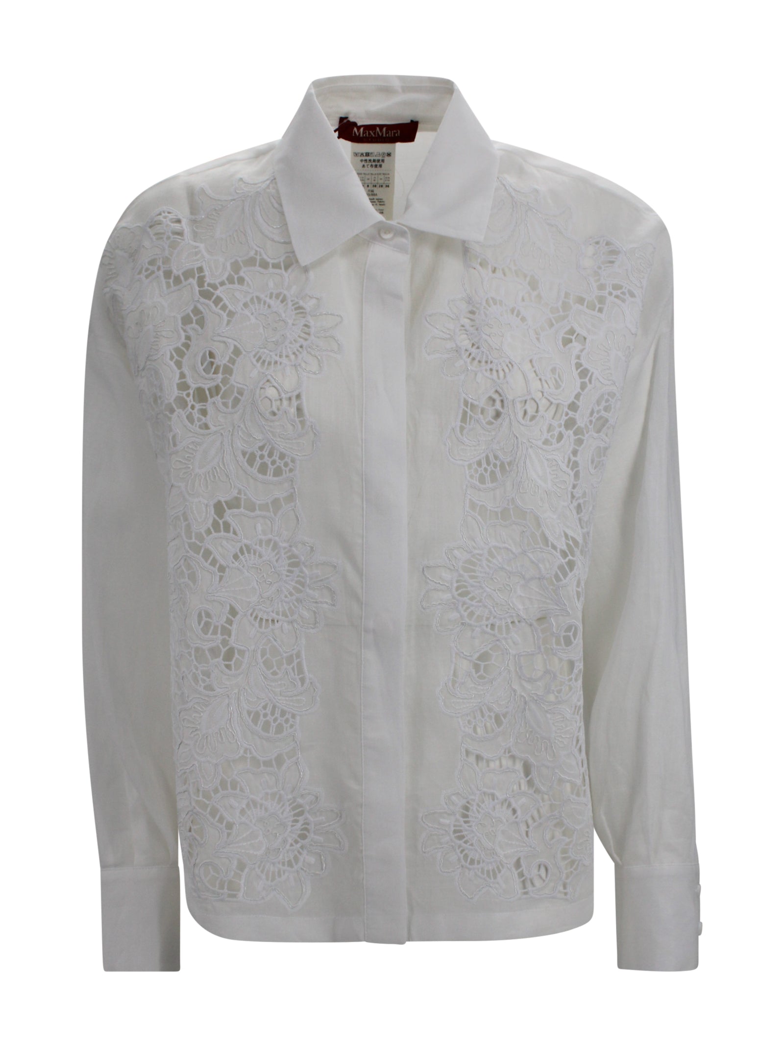 Camicia in ramié con ricamo Sangallo Max Mara Studio 2616111012600 031 