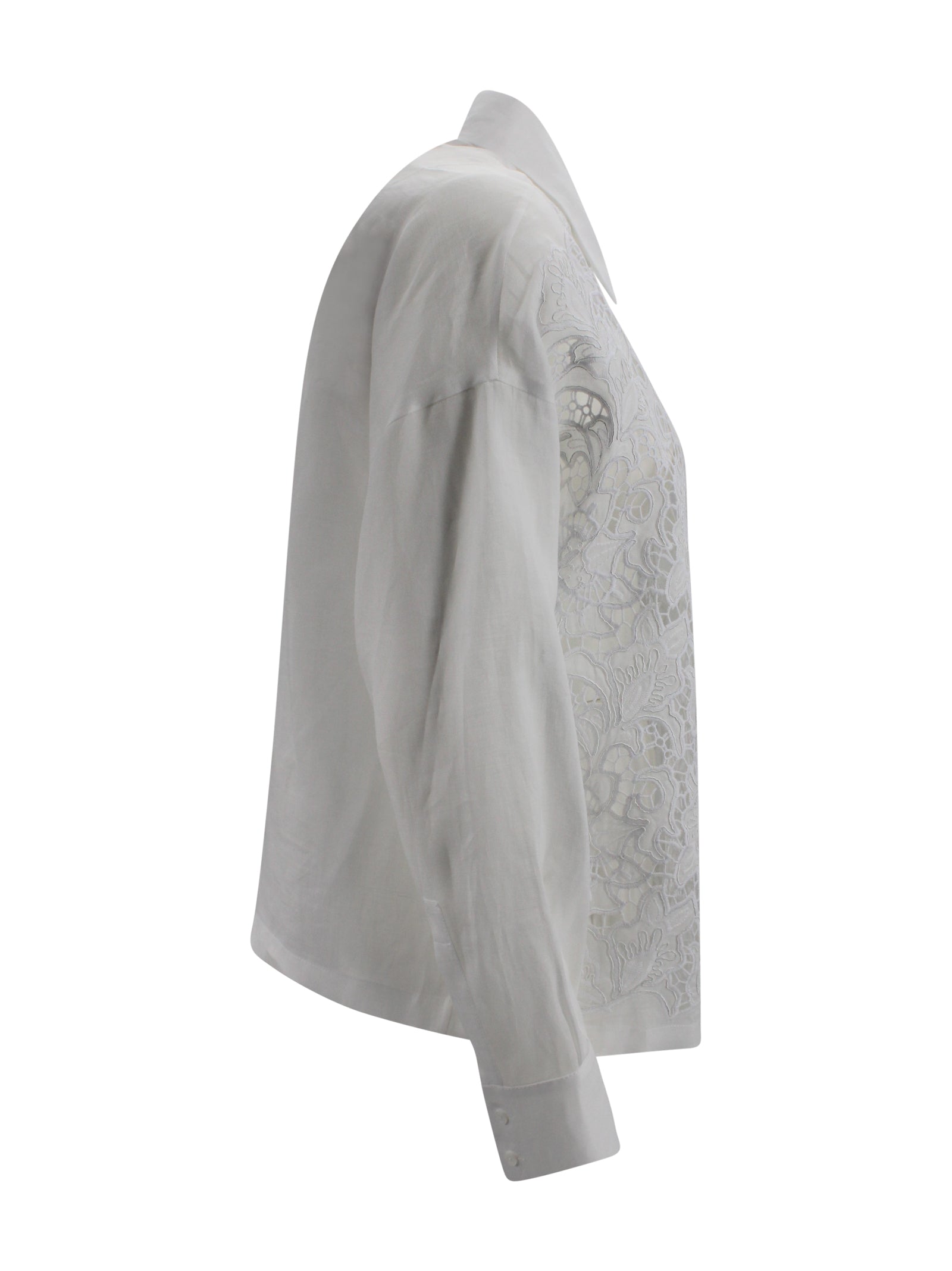 Camicia in ramié con ricamo Sangallo Max Mara Studio 2616111012600 031 