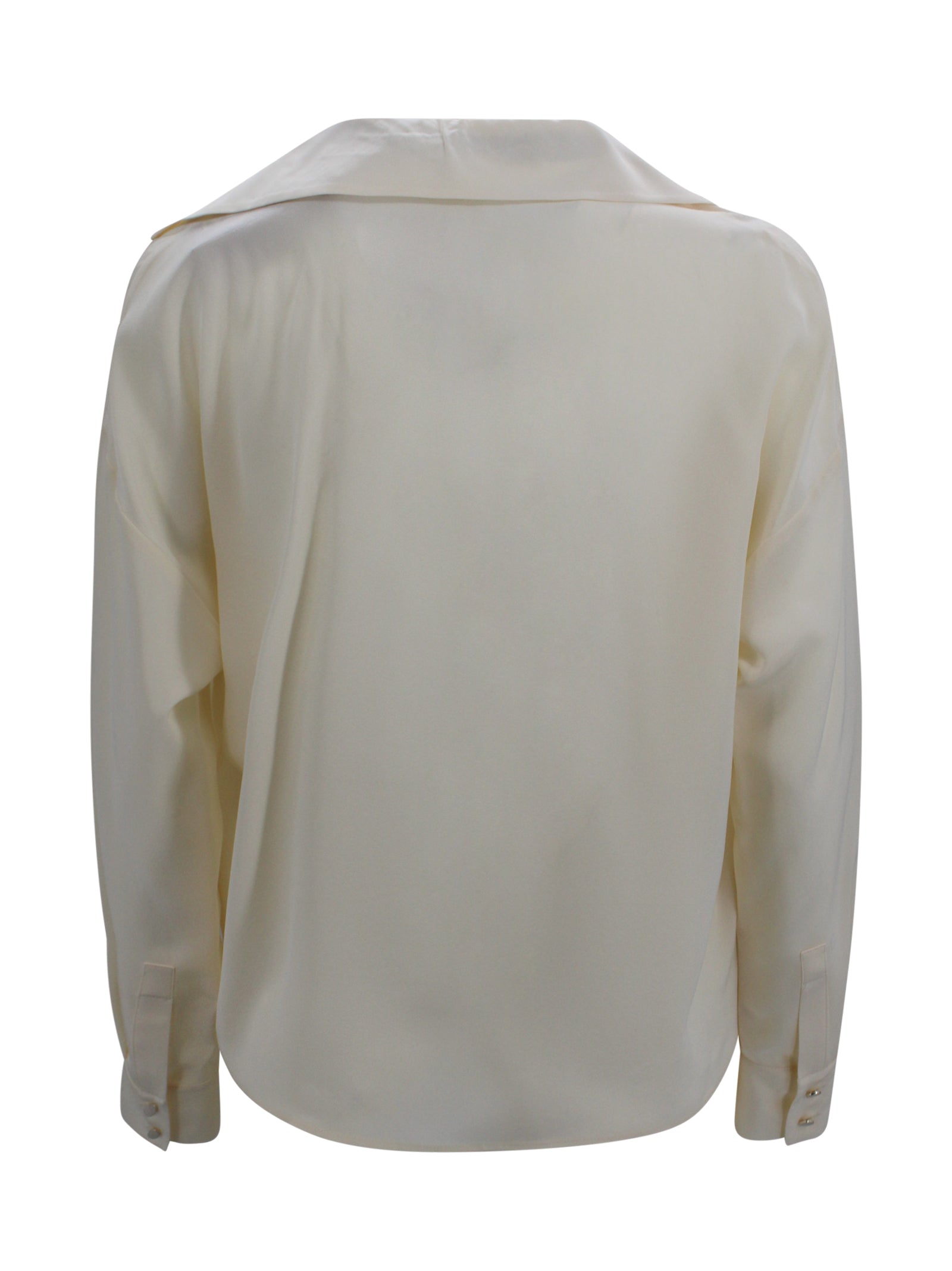 Blusa in pura seta con cravattino a contrasto Max Mara Studio 2616111015600 048 