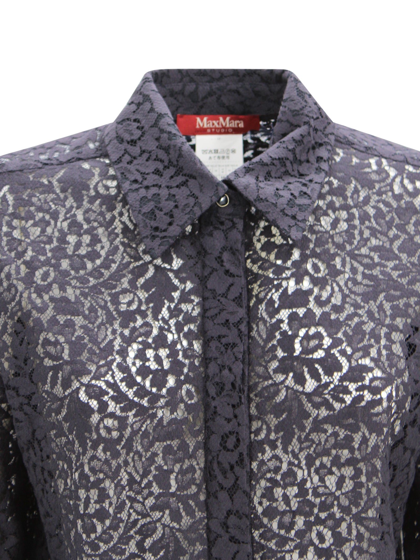 Camicia in pizzo su base in tulle Max Mara Studio 2616111021600 002 