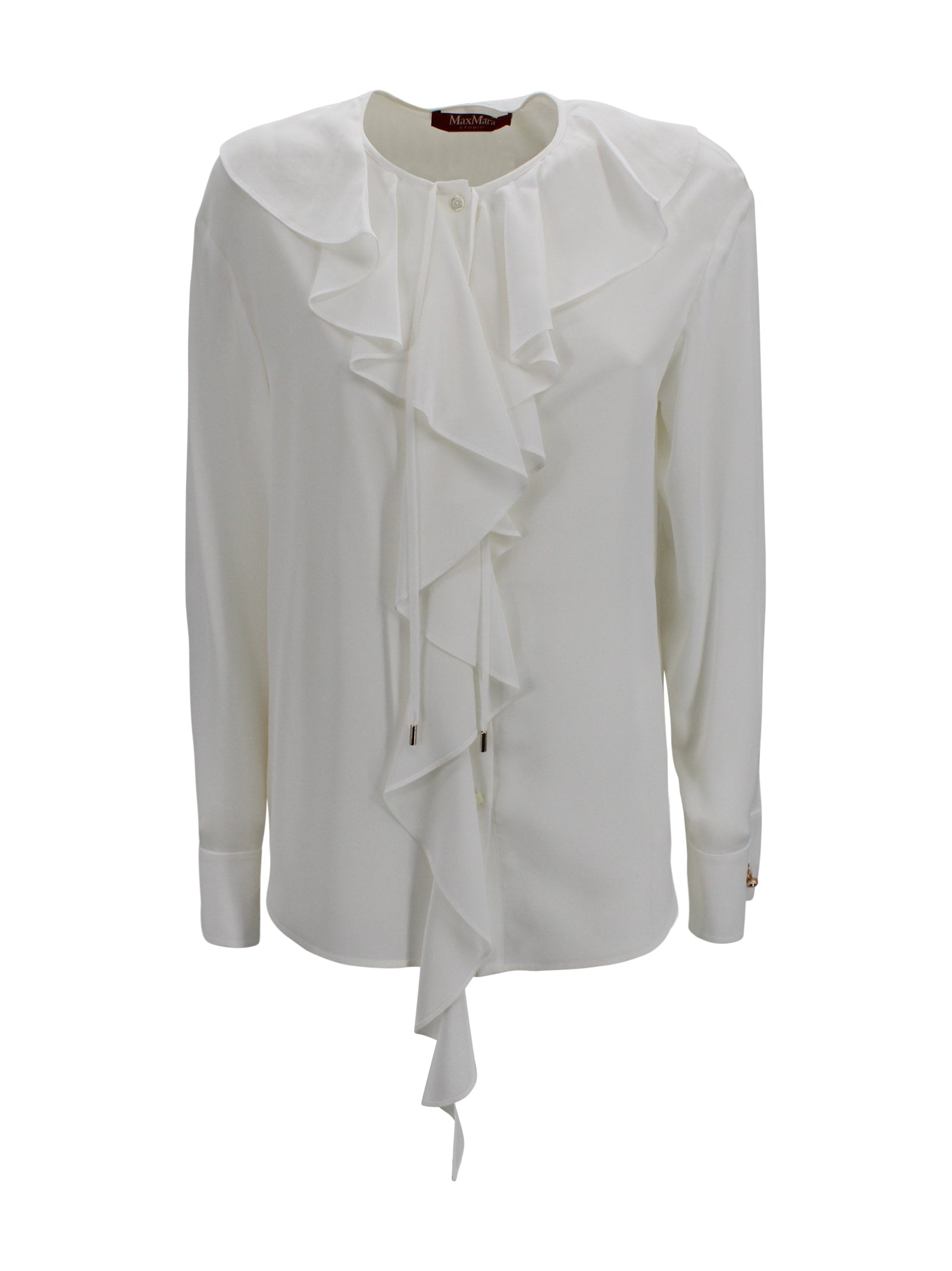Blusa in seta Mstepica con dettagli a balze Max Mara Studio 2616111031600 008 