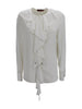 Blusa in seta Mstepica con dettagli a balze