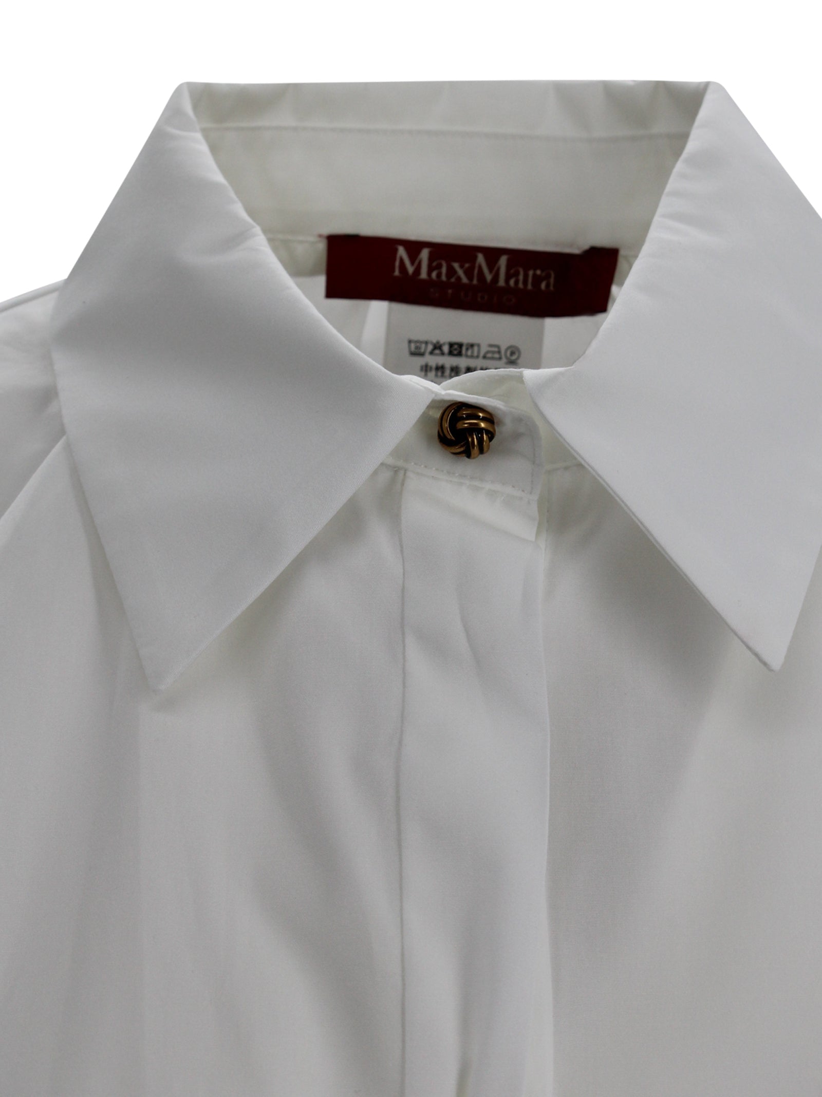 Camicia in popeline di cotone Max Mara Studio 2616111032600 001 