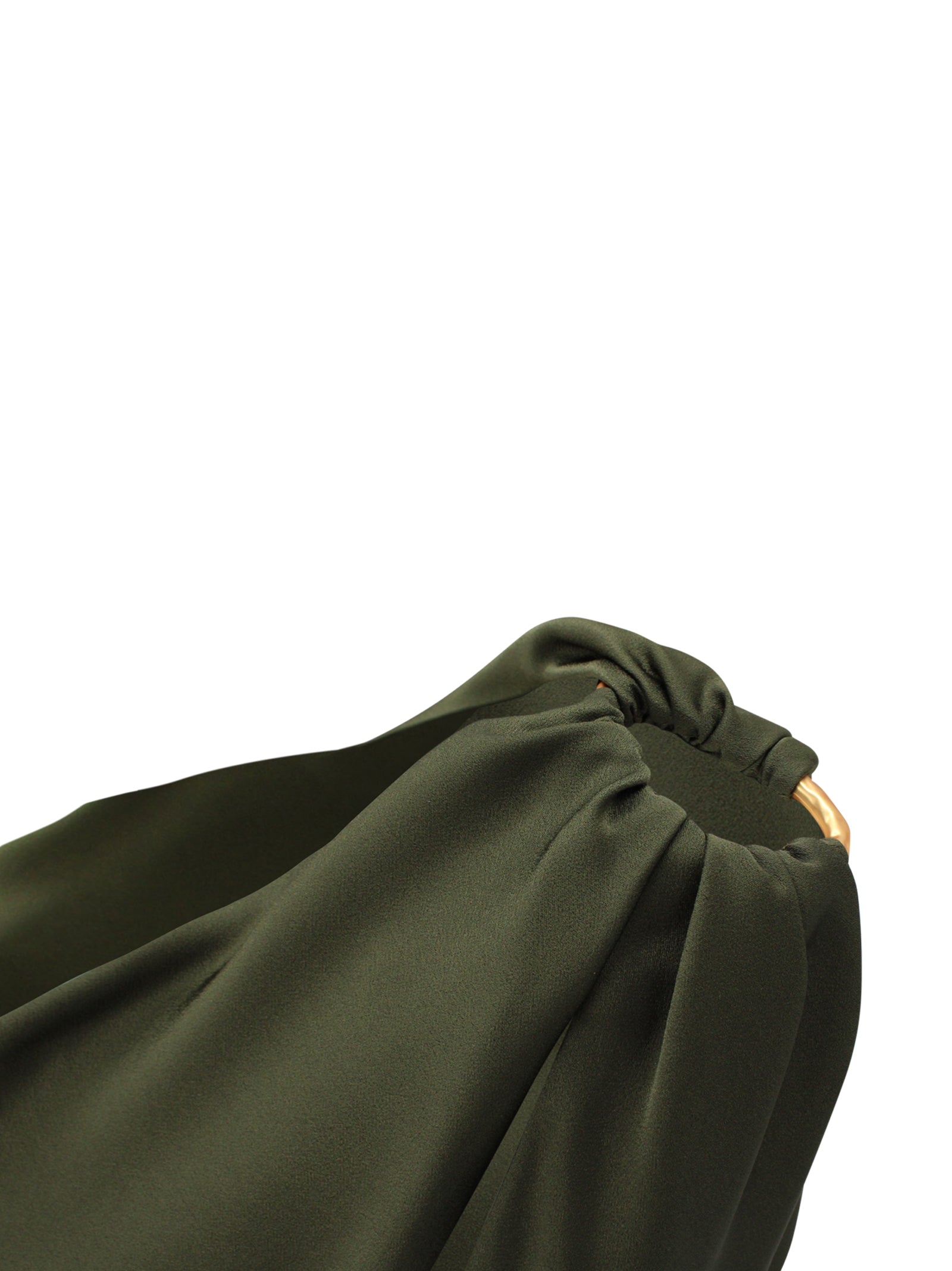 Abito lungo monospalla in raso lucido Max Mara Studio 2616221033600 003 
