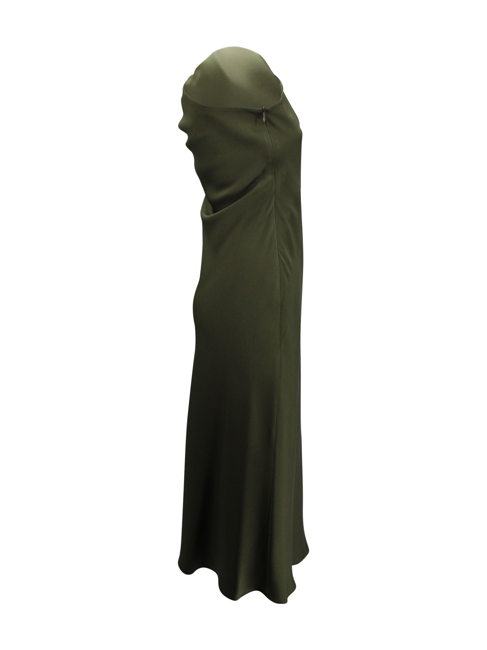 Abito lungo monospalla in raso lucido Max Mara Studio 2616221033600 003 