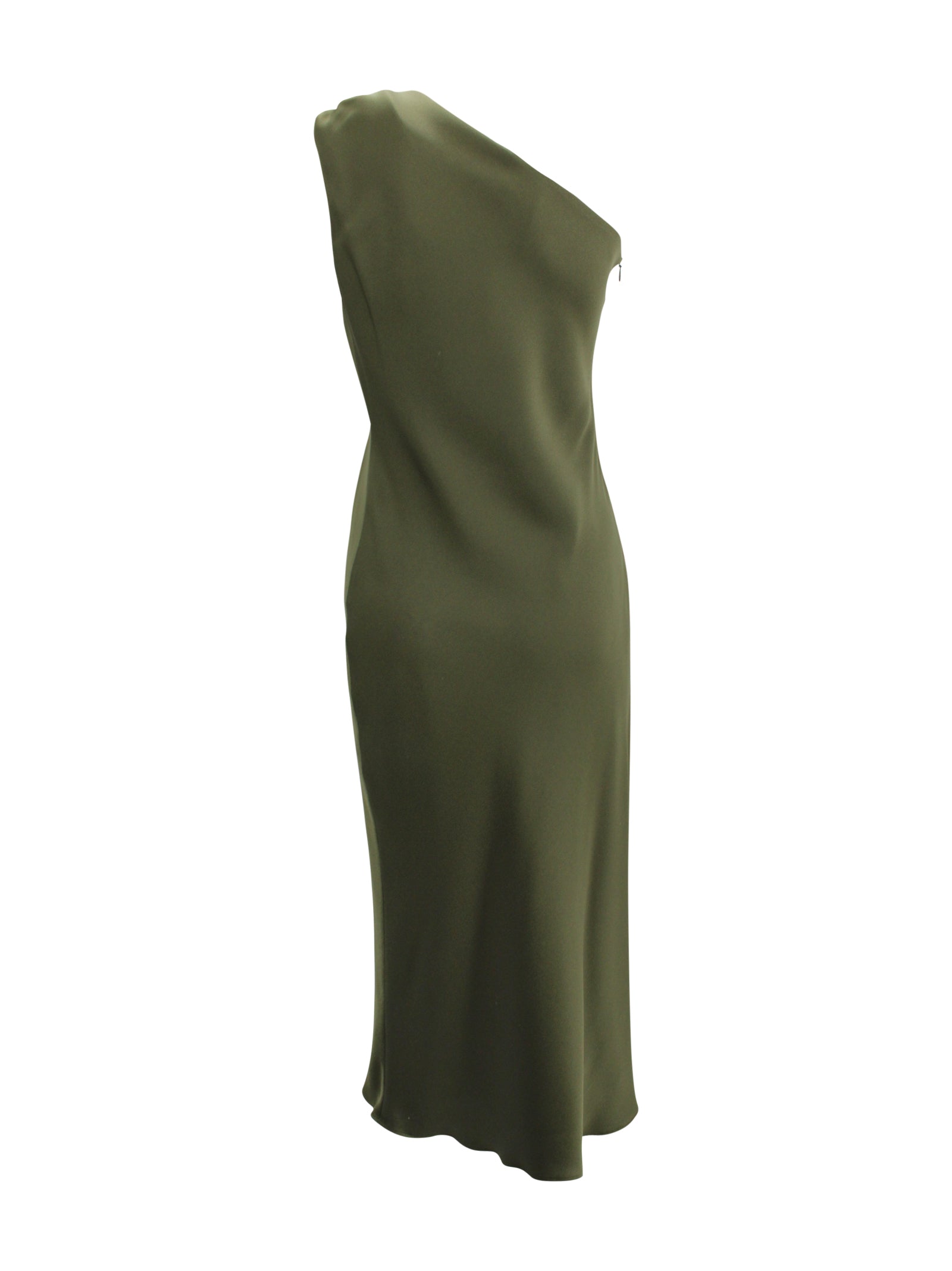 Abito lungo monospalla in raso lucido Max Mara Studio 2616221033600 003 