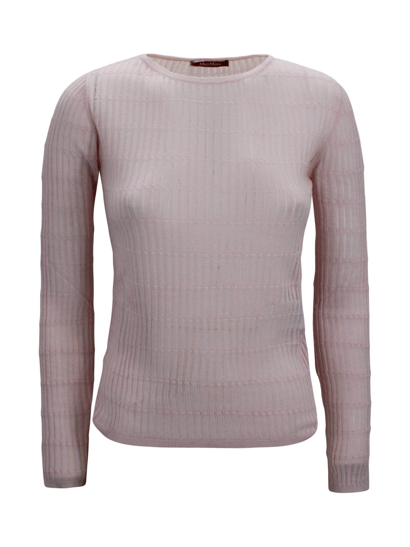 Maglia slim fit in lana e seta con dettagli a costine Max Mara Studio 2616361061600 002 
