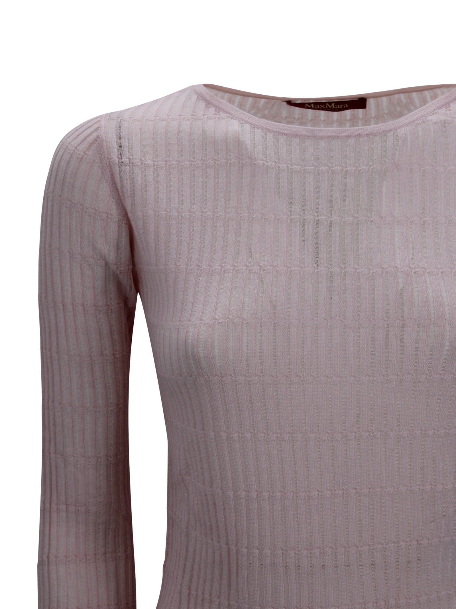 Maglia slim fit in lana e seta con dettagli a costine Max Mara Studio 2616361061600 002 