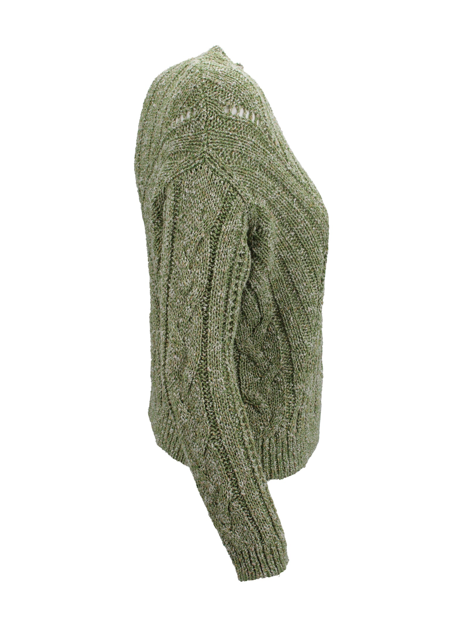 Maglia cropped boxy in filato misto alpaca con fibre metalliche Max Mara Studio 2616361111600 002 