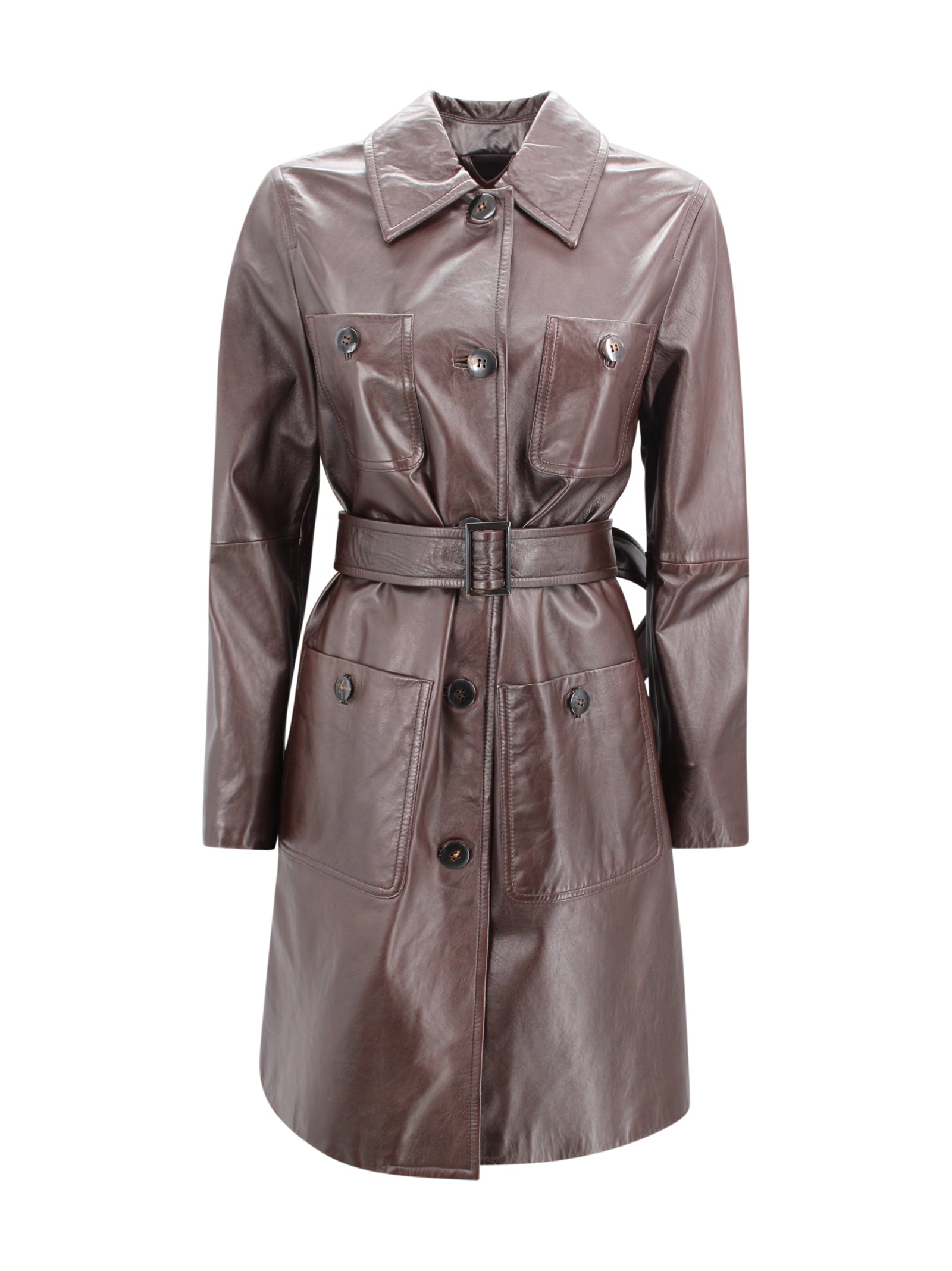 Trench Amaca in pelle Max Mara Studio 2616471011600 002 