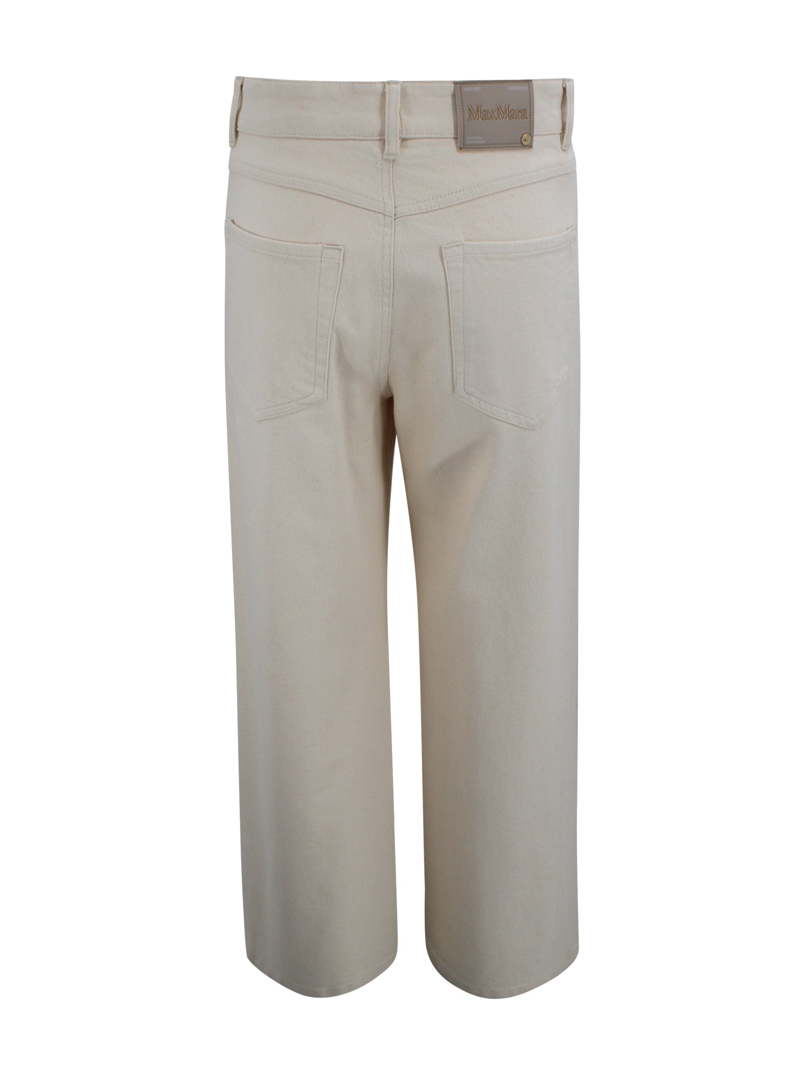 Pantalone wide leg in cotone stretch S MAXMARA 1 2619131101600 001 