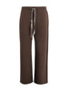 Pantalone wide leg in jersey di cotone tecnico
