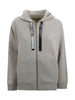 Felpa con cappuccio e nastri logo jacquard