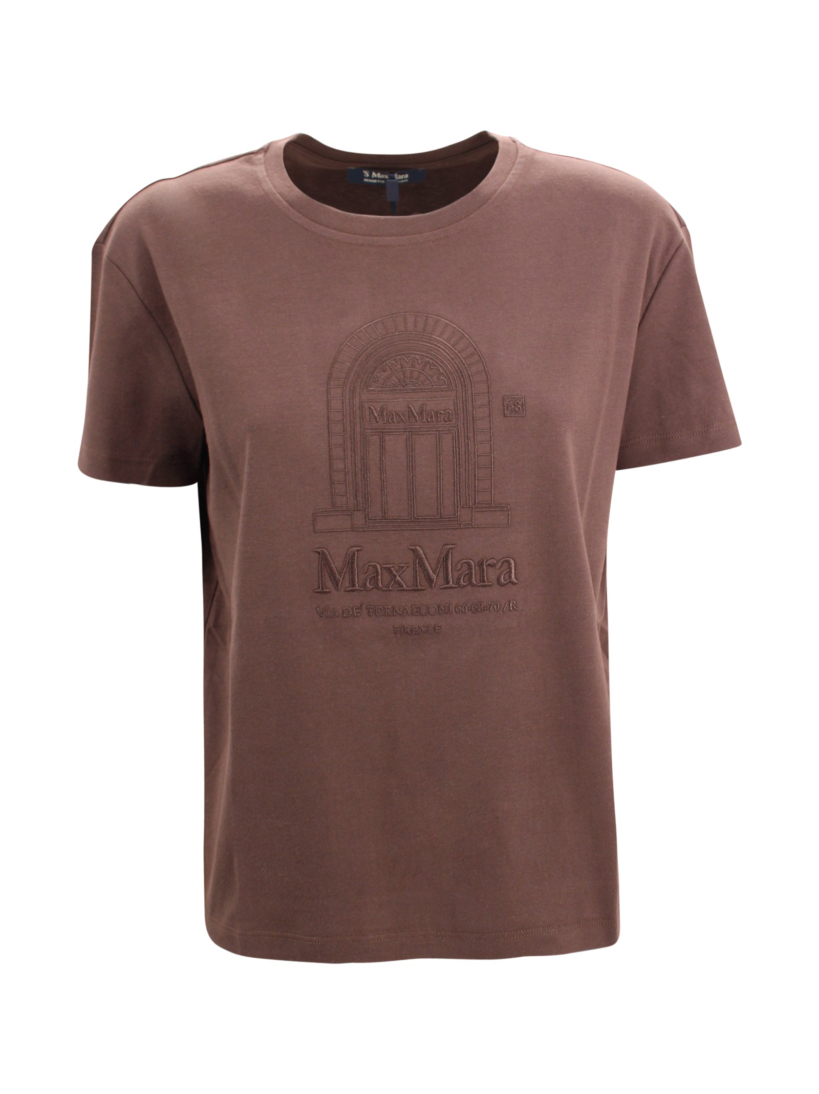 T-shirt basic in cotone con ricamo S MAXMARA 1 2619971021600 004 
