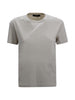 T-shirt basic in cotone con ricamo