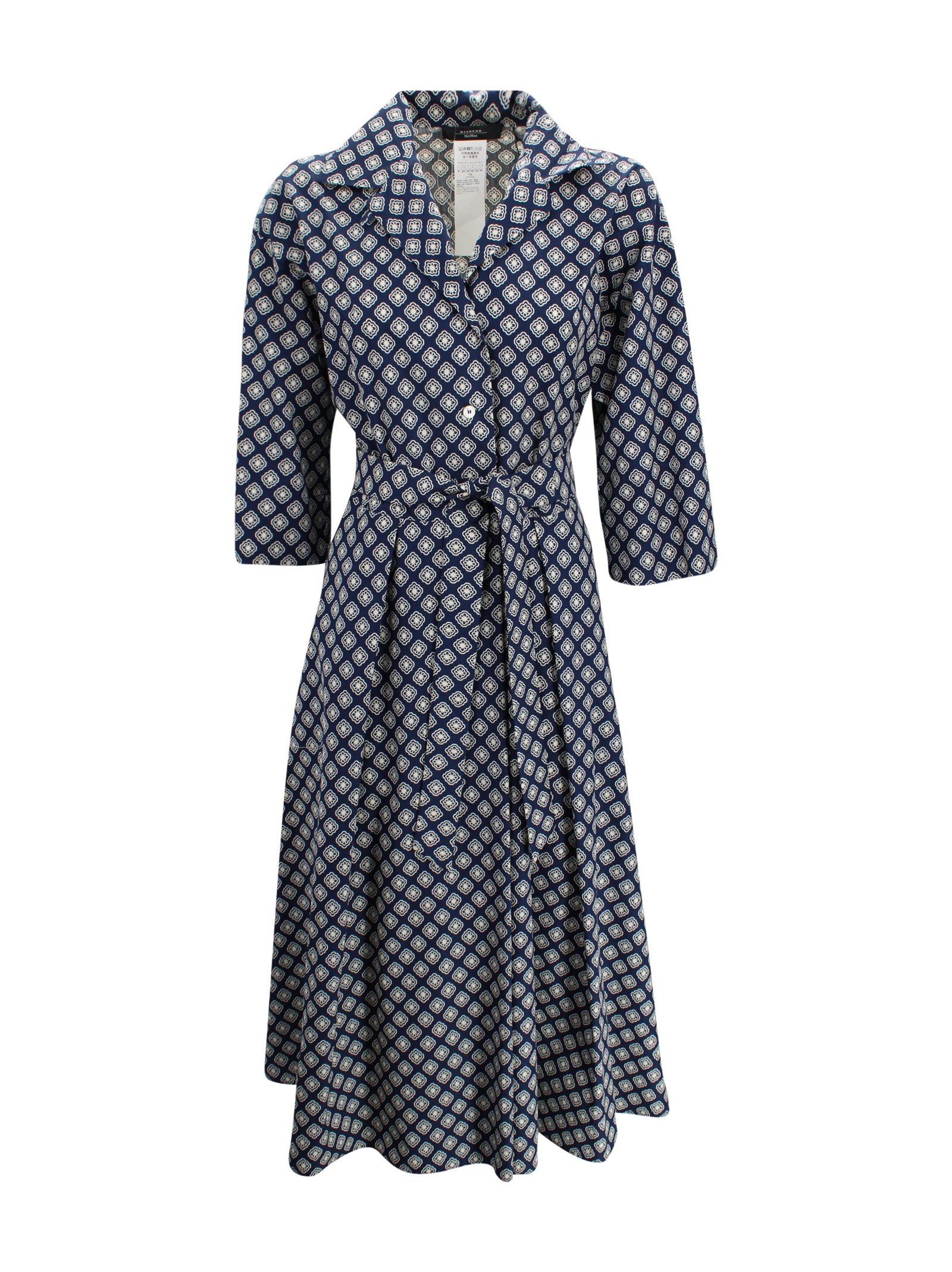 Abito in Cotone Motivo Geometrico Max Mara Weekend 2615221102600 007 
