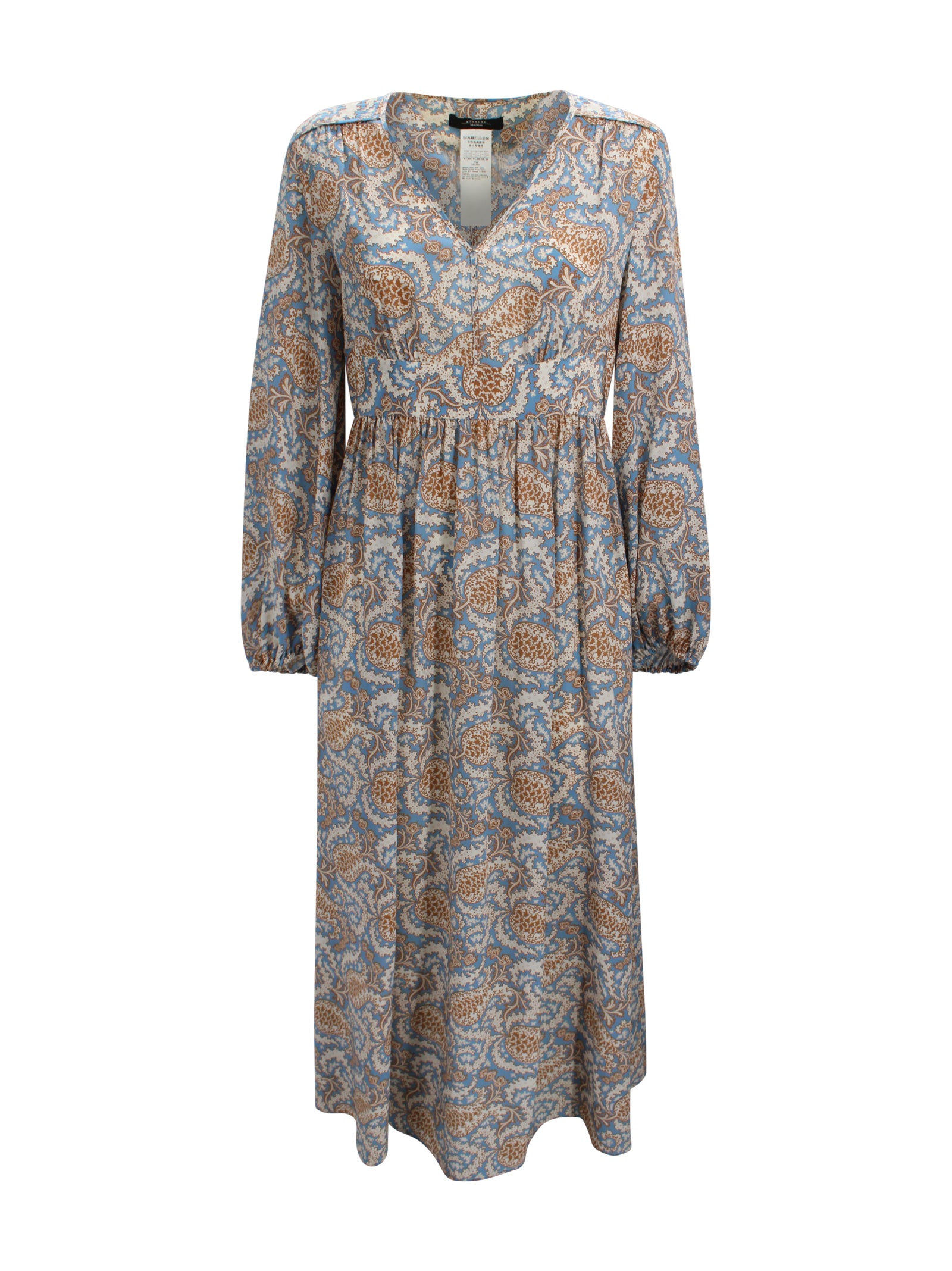 Abito lungo in crêpe de Chine di seta Max Mara Weekend 2615221162600 011 