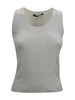 Top in cotone stretch a costine