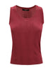 Top in cotone stretch a costine