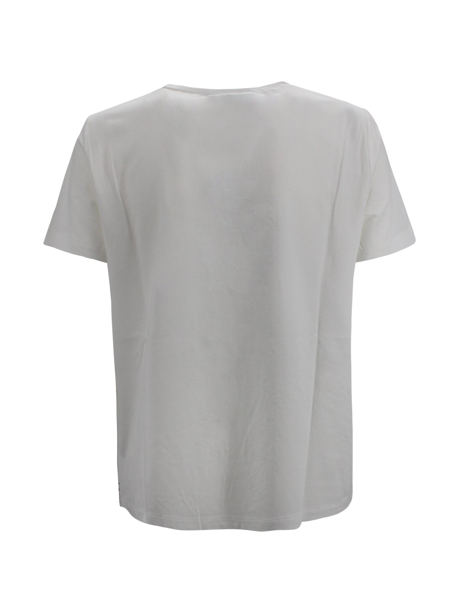 T-shirt in cotone stretch con inserto ricamato Max Mara Weekend 2615941072600 001 