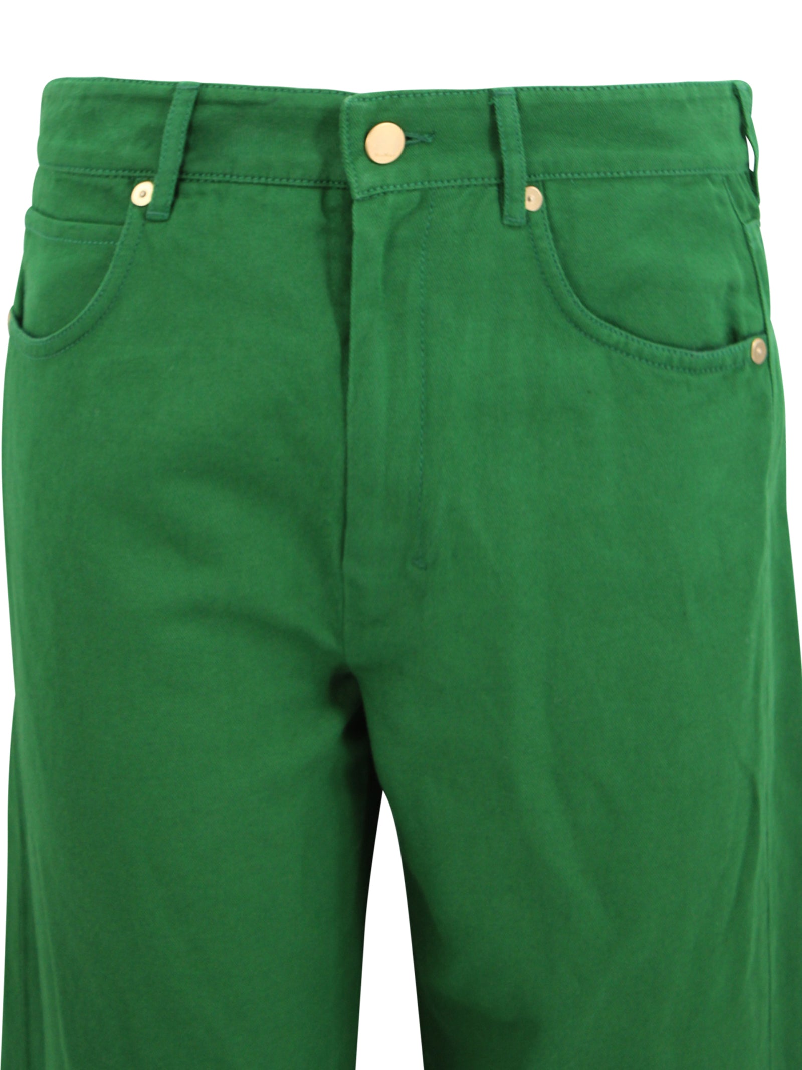 Pantaloni 5 tasche in drill di cotone e lino S MAXMARA 2 2619131083600 003 