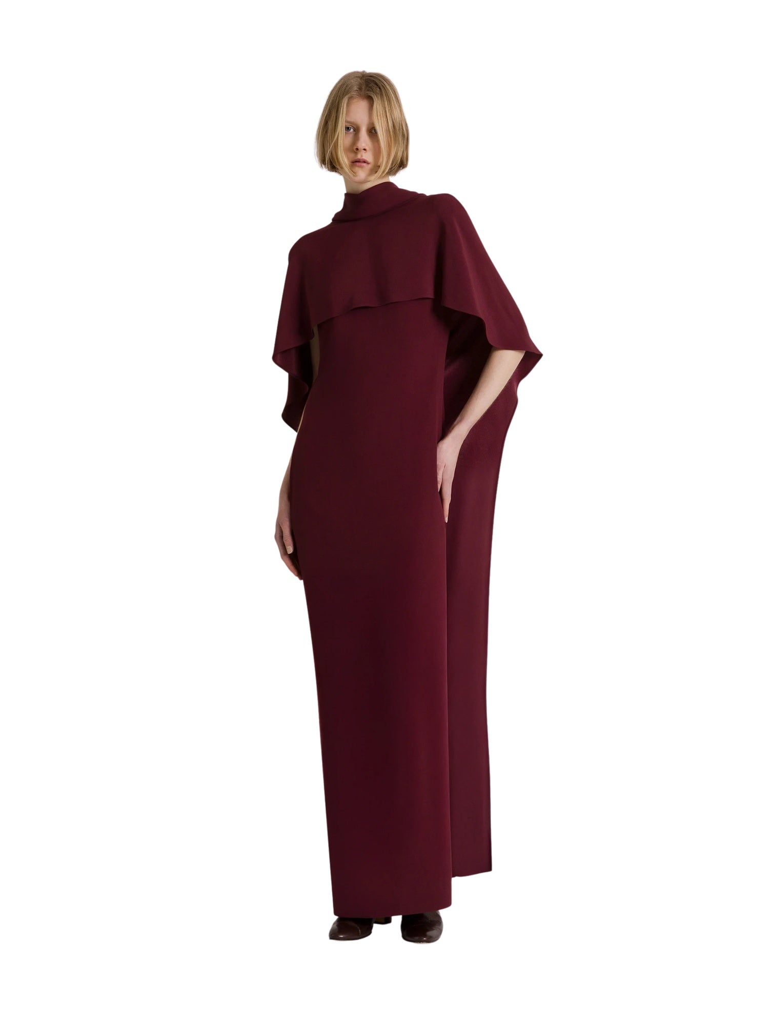 Abito lungo con mantellina Alberta Ferretti 262U_0408-6627 8150 