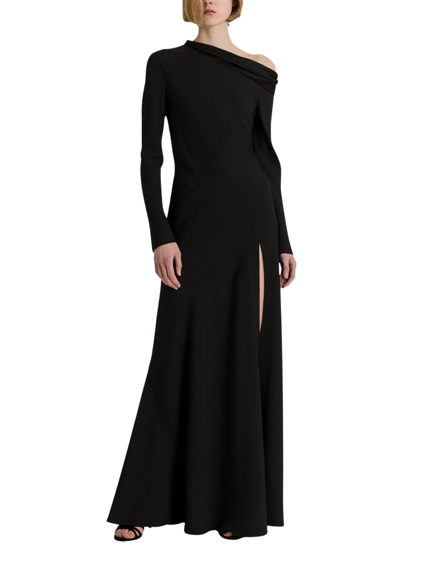 Abito lungo monospalla con spacco<BR/> Alberta Ferretti 262U_04236627 8555 