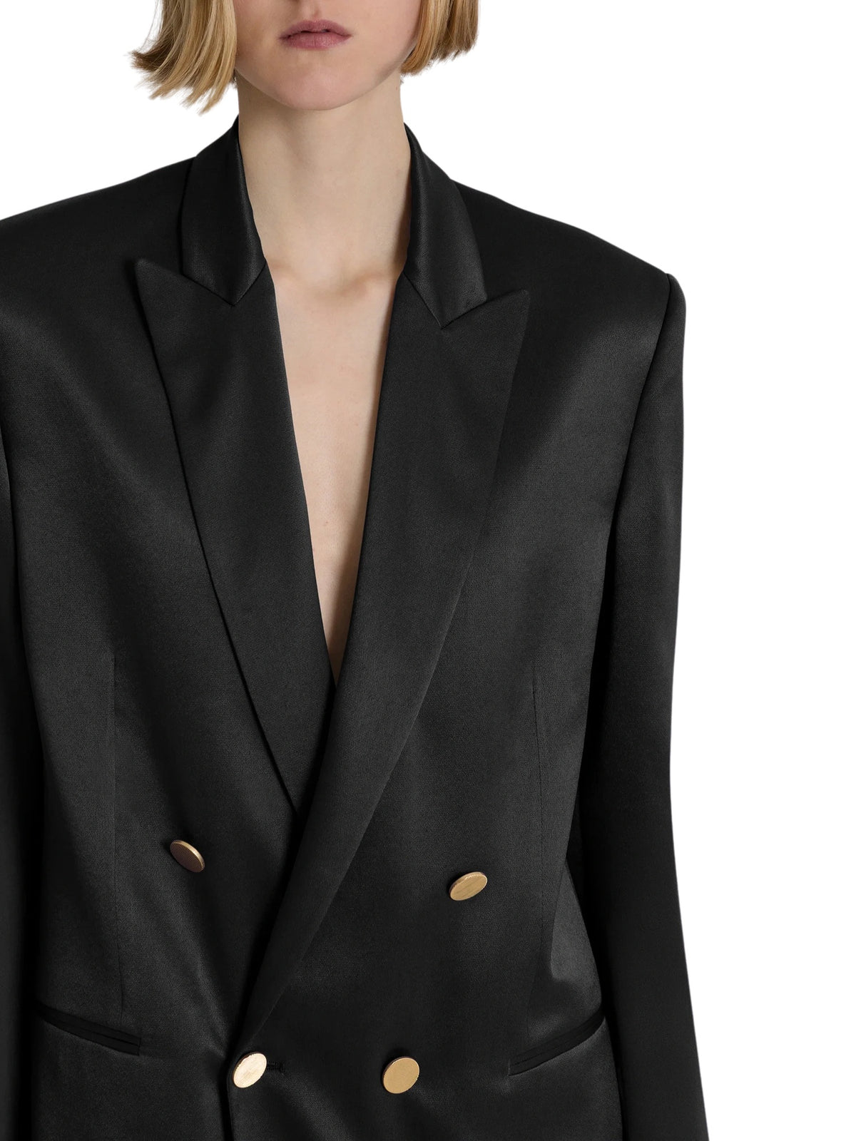 Blazer doppiopetto in raso lucido Alberta Ferretti 262U_0505-6627 0555 
