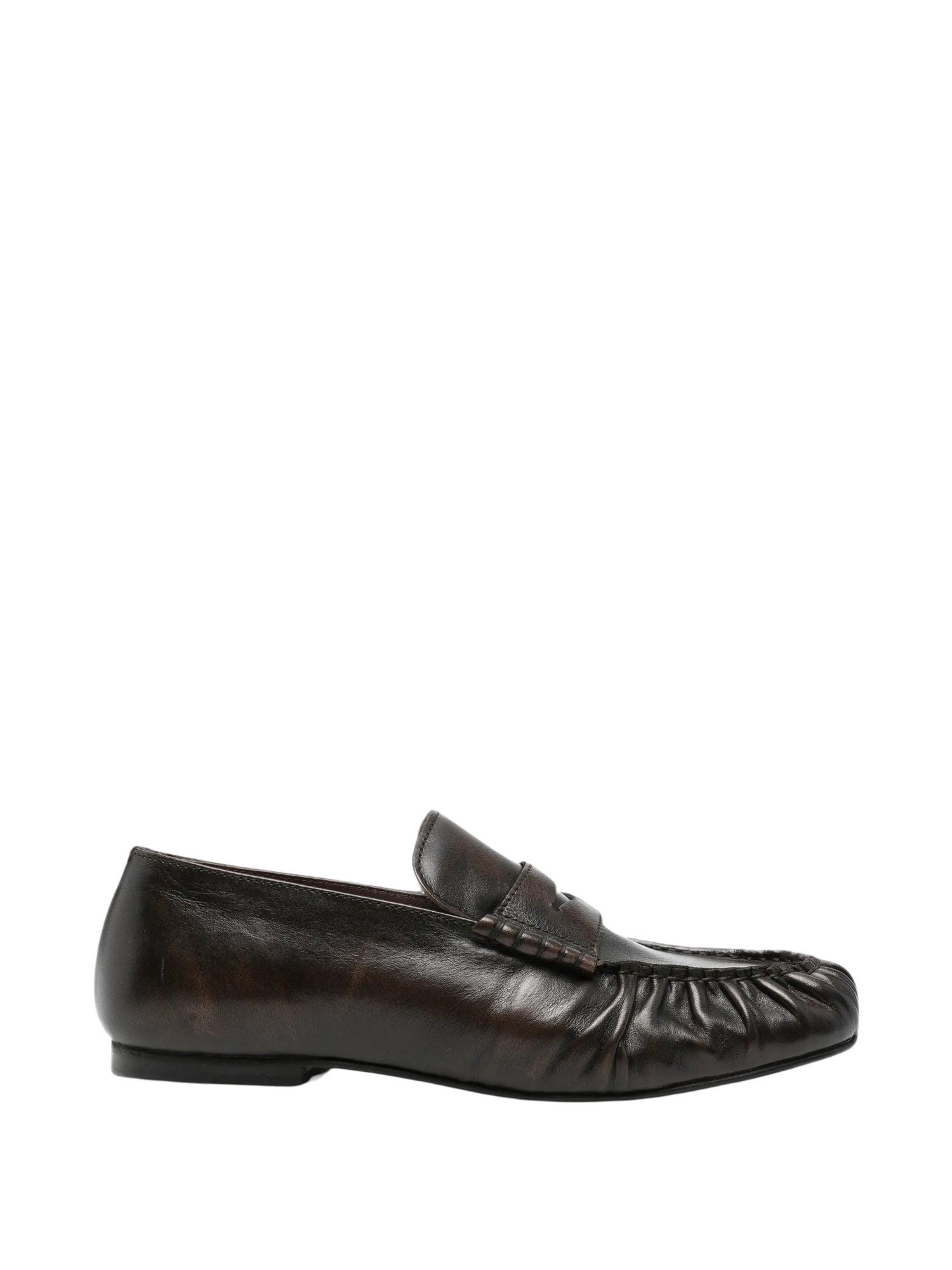 Aven Mocassini in Pelle Marrone con Effetto Vintage<BR/> Alohas S101406 01 