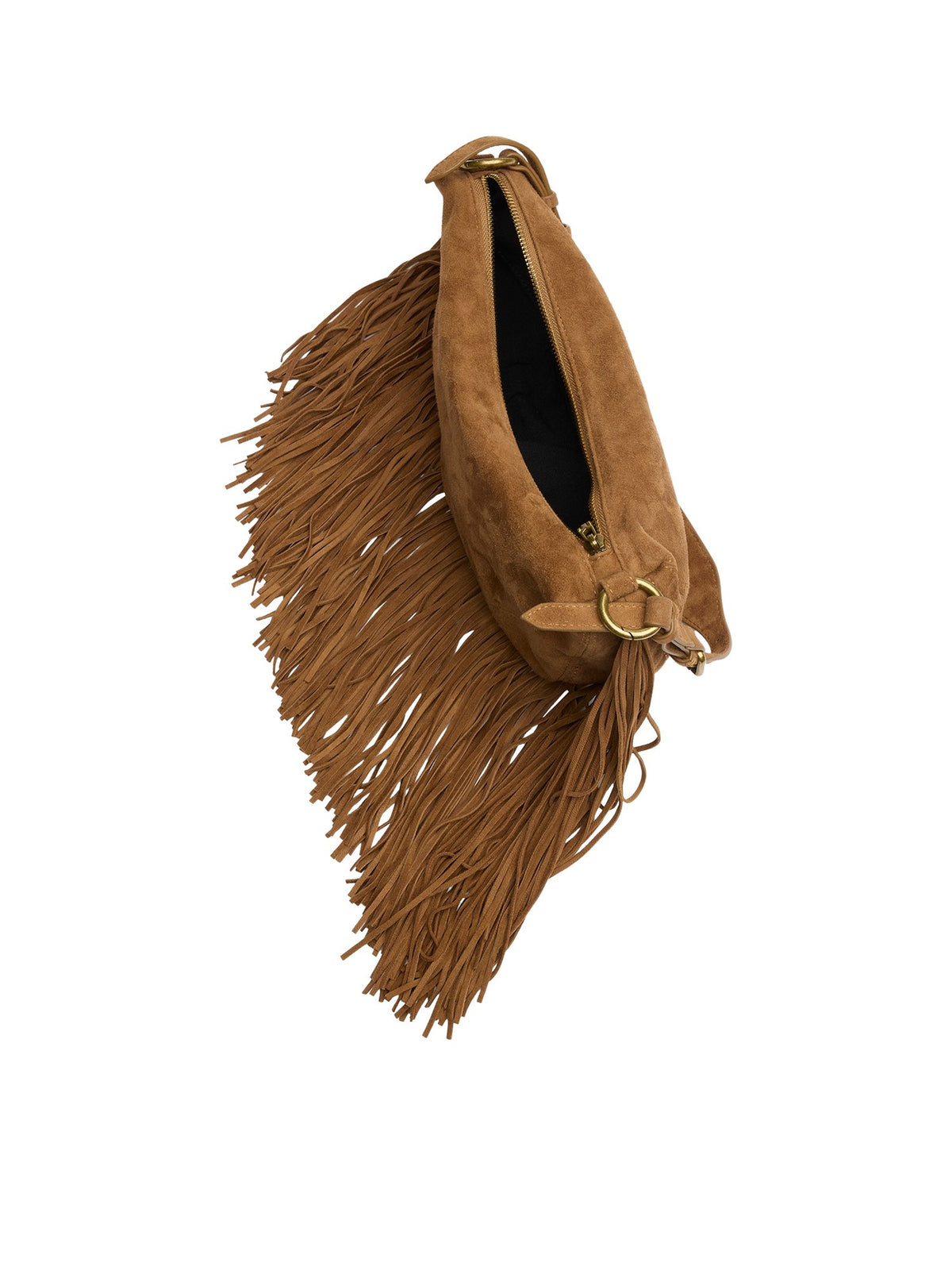 Borsa a spalla Astrid Fringes in suede marrone Ash F26-ASTRIDFR033 MARRON GLACE 