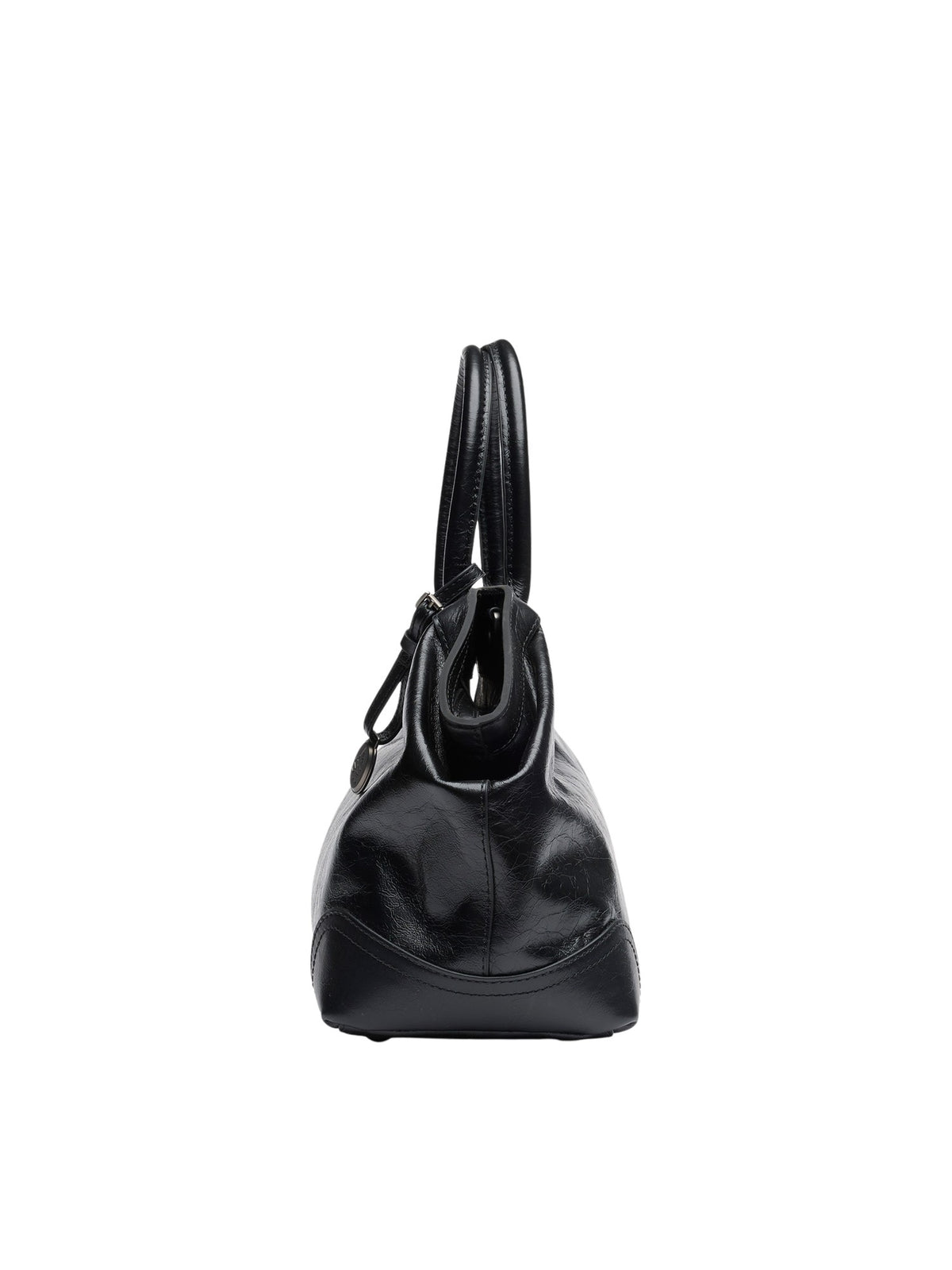Borsa Justine in pelle effetto vintage nera Ash F26-JUSTINE099 NERO CARBONIO 