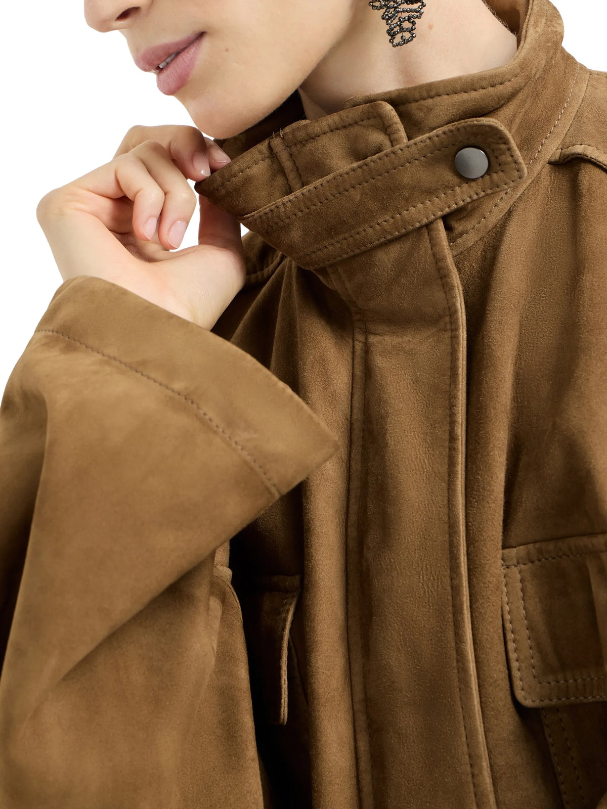 Giacca in morbido suede Brunello Cucinelli MPCAI7853 C9267 