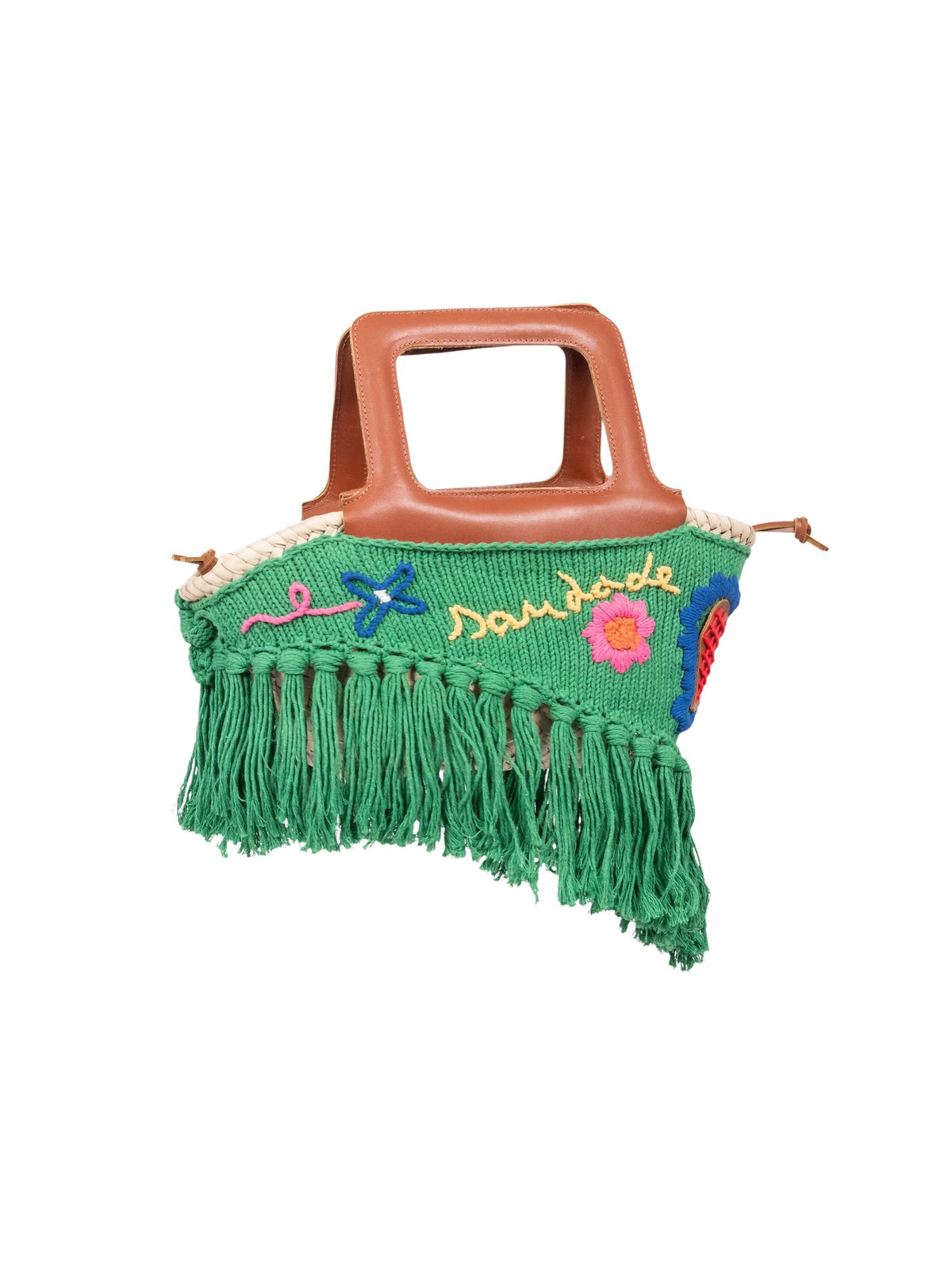 Borsa Minho ricamata Entrudo MINHO EMBROIDERED BASKET GREEN 