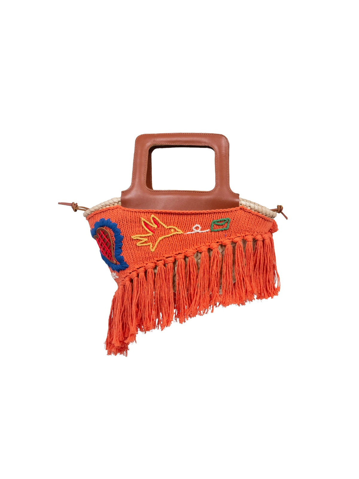 Borsa Minho ricamata Entrudo MINHO EMBROIDERED BASKET ORANGE 