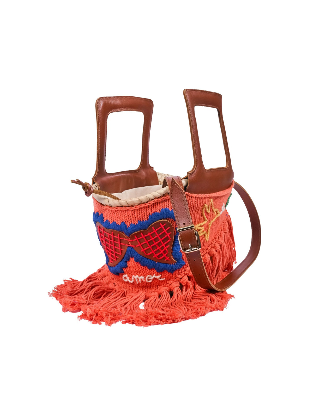 Borsa Minho ricamata Entrudo MINHO EMBROIDERED BASKET ORANGE 