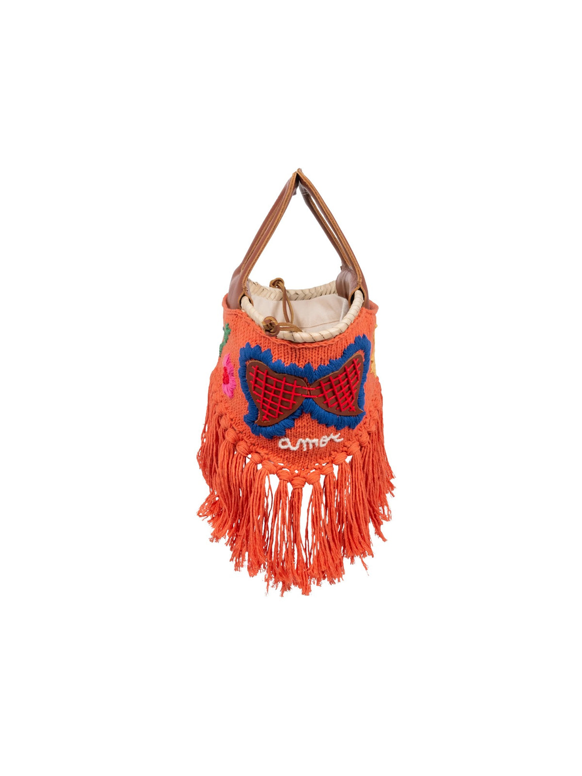 Borsa Minho ricamata Entrudo MINHO EMBROIDERED BASKET ORANGE 
