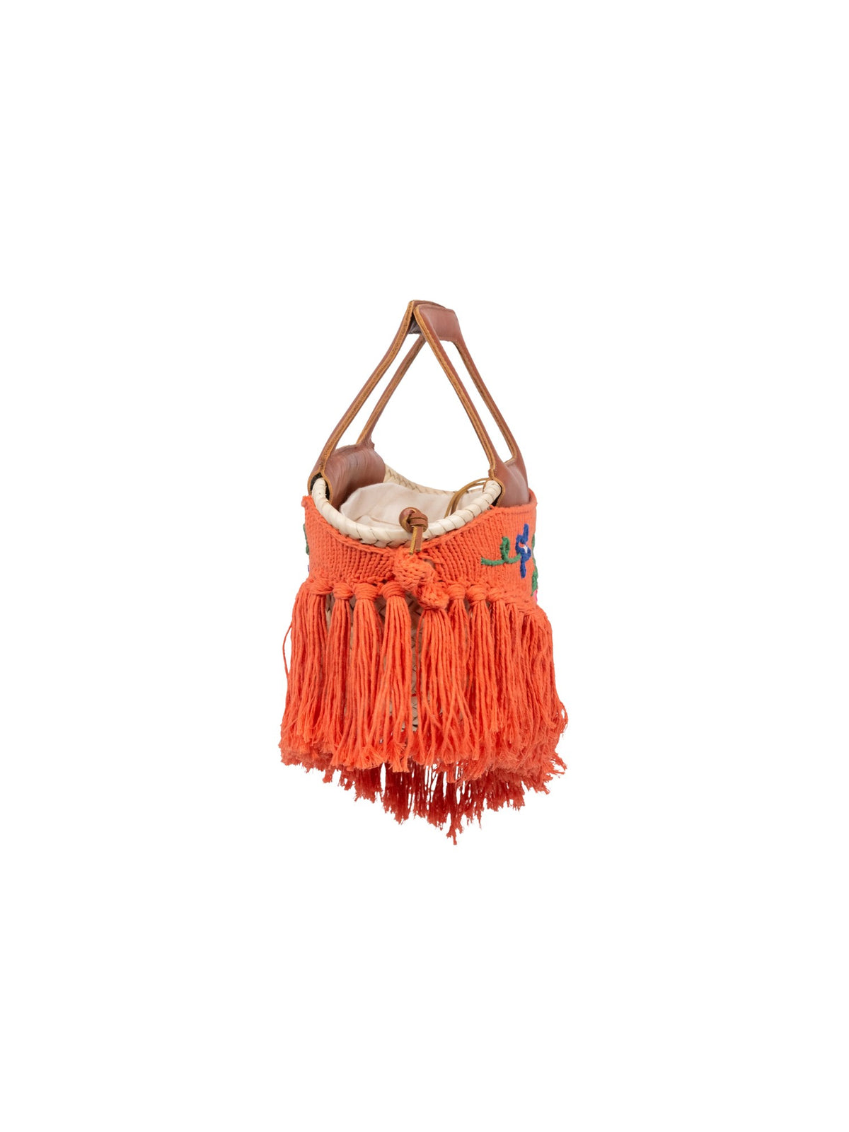 Borsa Minho ricamata Entrudo MINHO EMBROIDERED BASKET ORANGE 