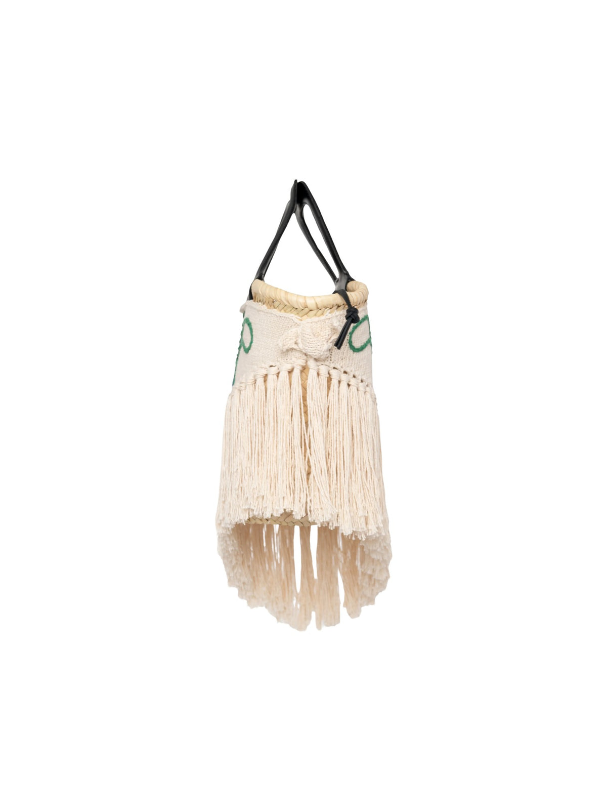 Borsa Viana ricamata Entrudo VIANA EMBROIDERED BASKET CREAM 