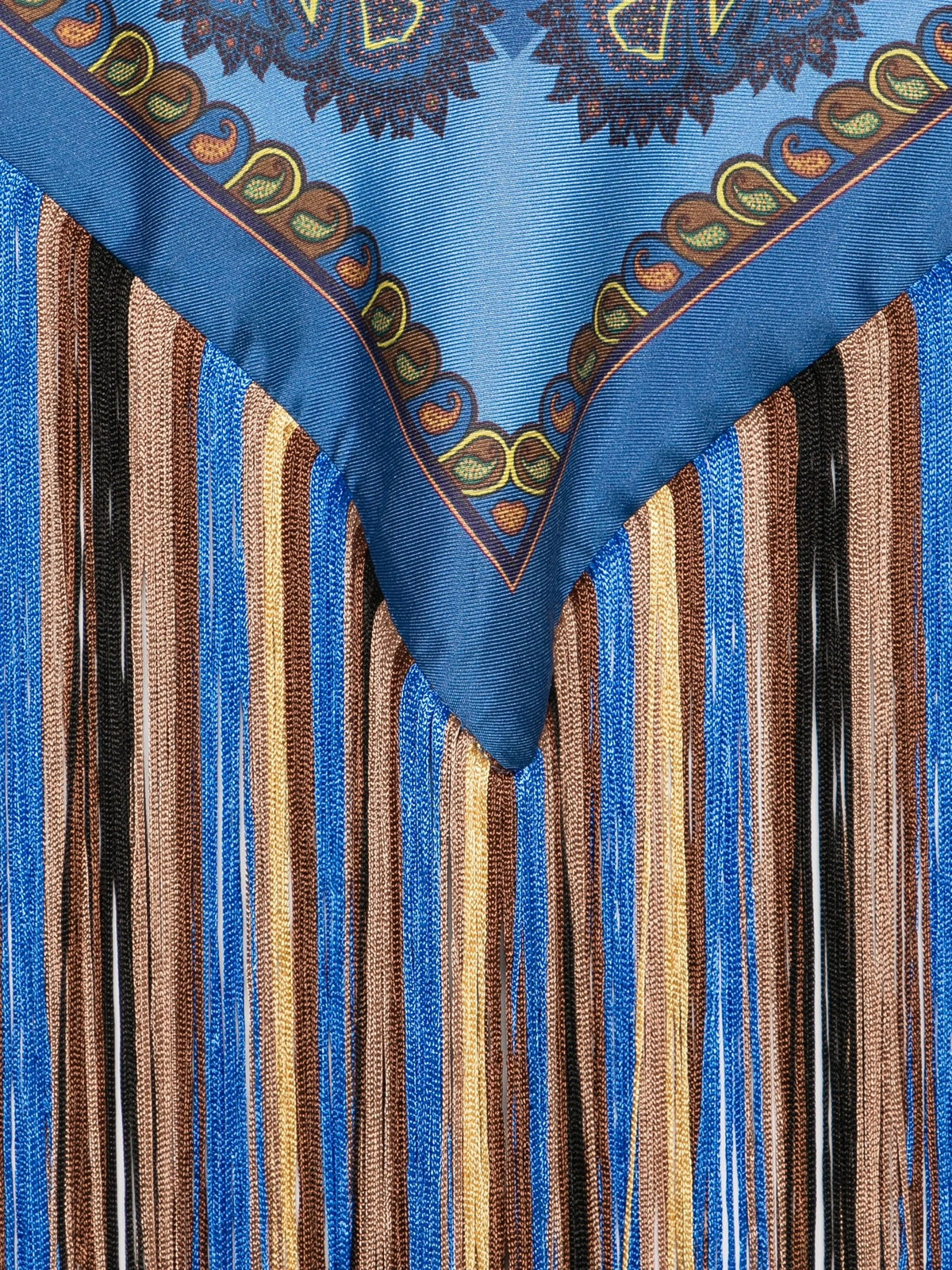 Sciarpa con frange stampa Paisley<BR/> Etro Milano WAXA0023 AK19AX0887 