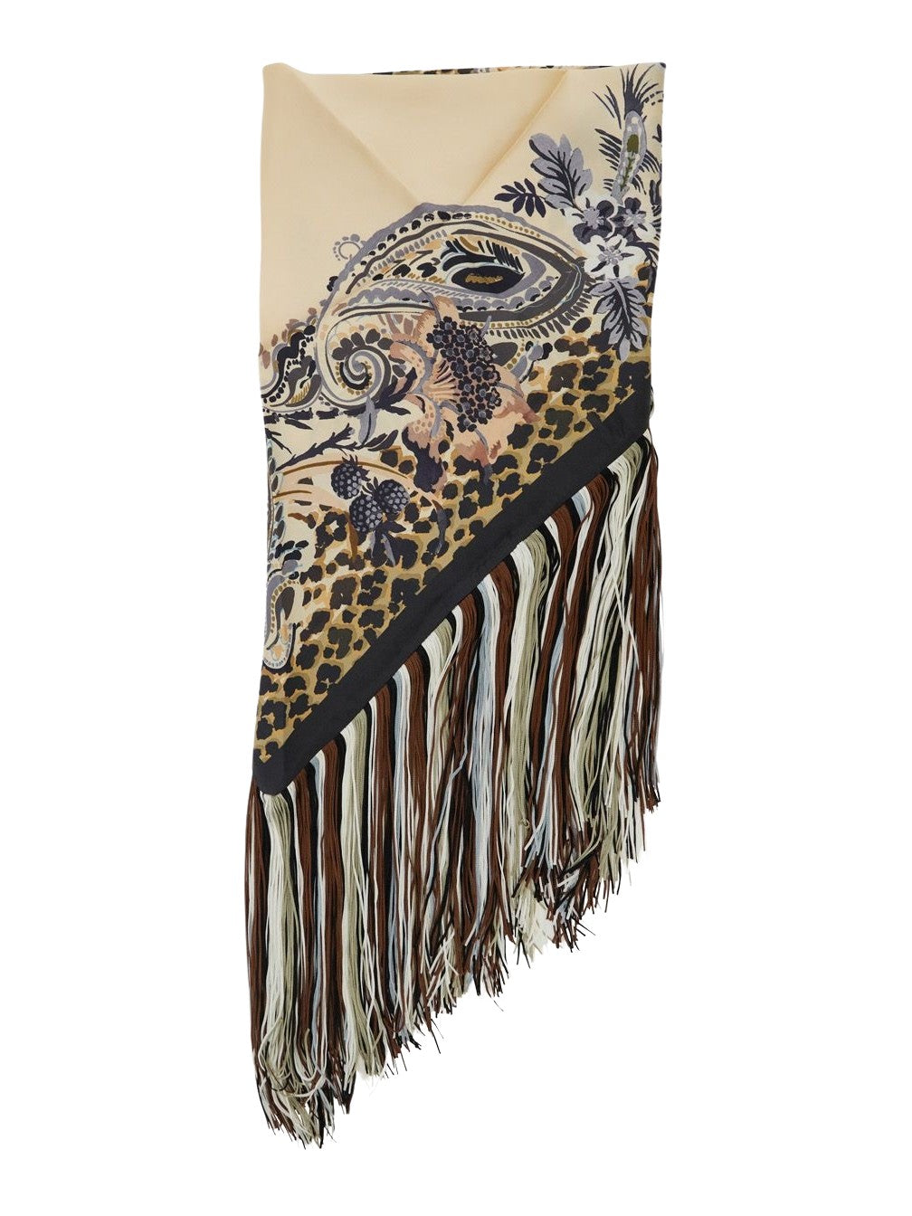 Sciarpa stampata con frange<BR/> Etro Milano WAXA0023 AK19JX0820 
