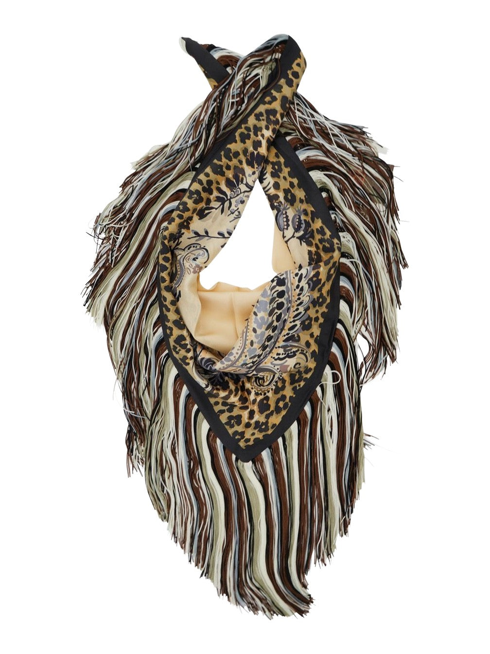 Sciarpa stampata con frange<BR/> Etro Milano WAXA0023 AK19JX0820 